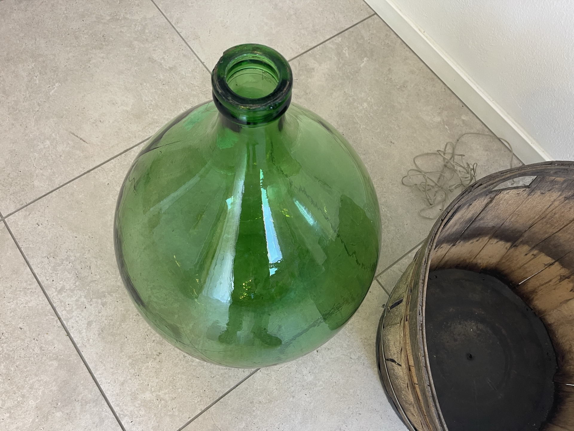 bauernstube_152 Alte Ballonflasche Weinballon, Gärballon, Ballonflasche B1741Fl