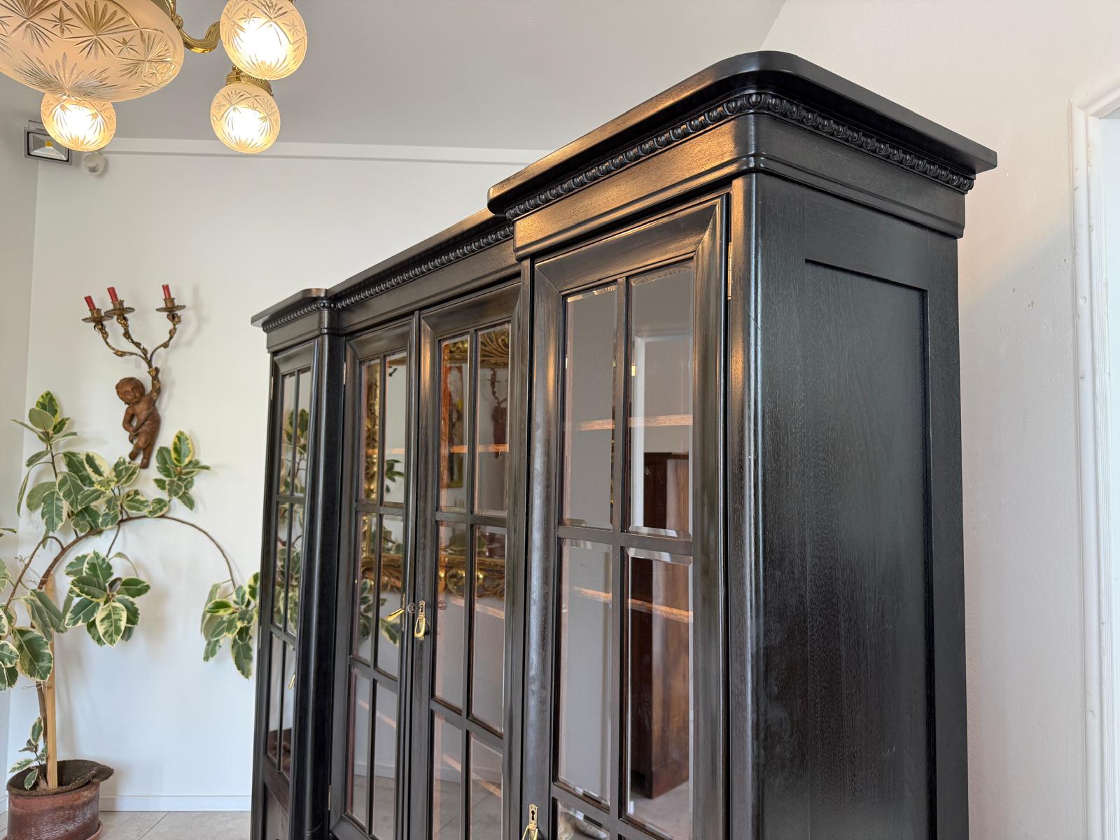 Traum Jugendstil Bücherschrank Büchervitrine Vitrine G1917