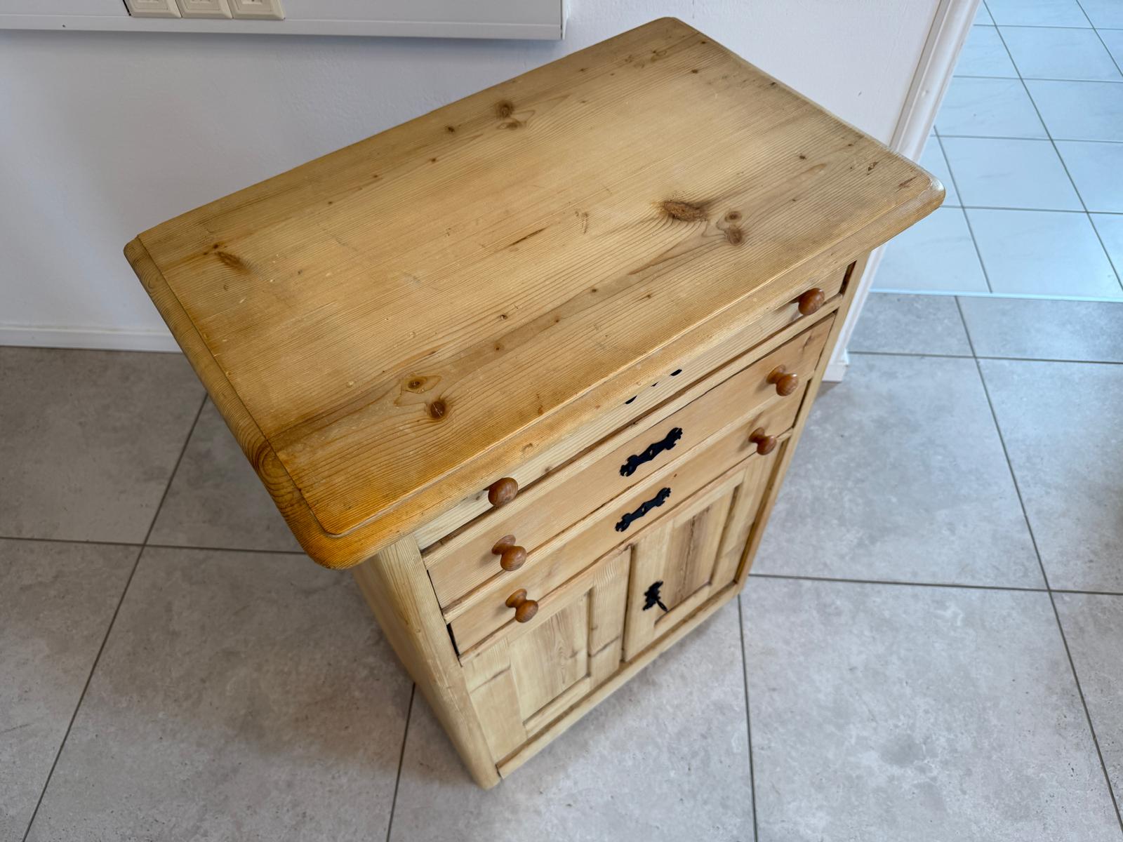 Bäuerliche Anrichte Kommode Laden Kasterl Antik Weichholz G2118