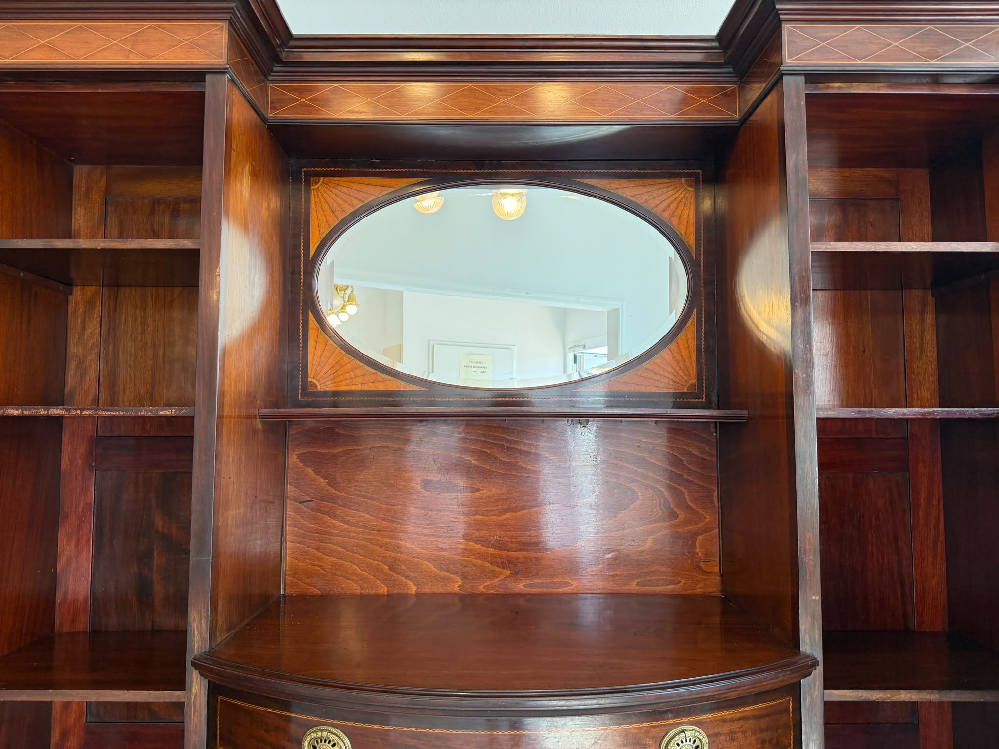 Jugendstil Bücherschrank Vitrinenschrank Original D2617