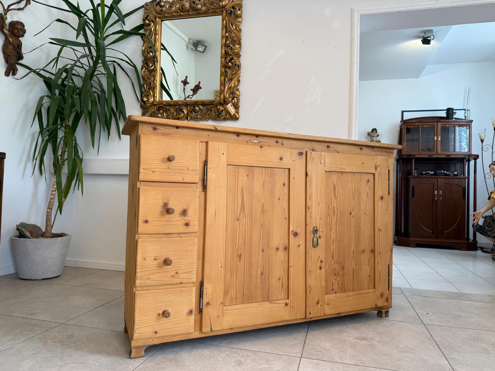Bäuerliche Biedermeier Anrichte Kommode Kasterl Sideboard G1945