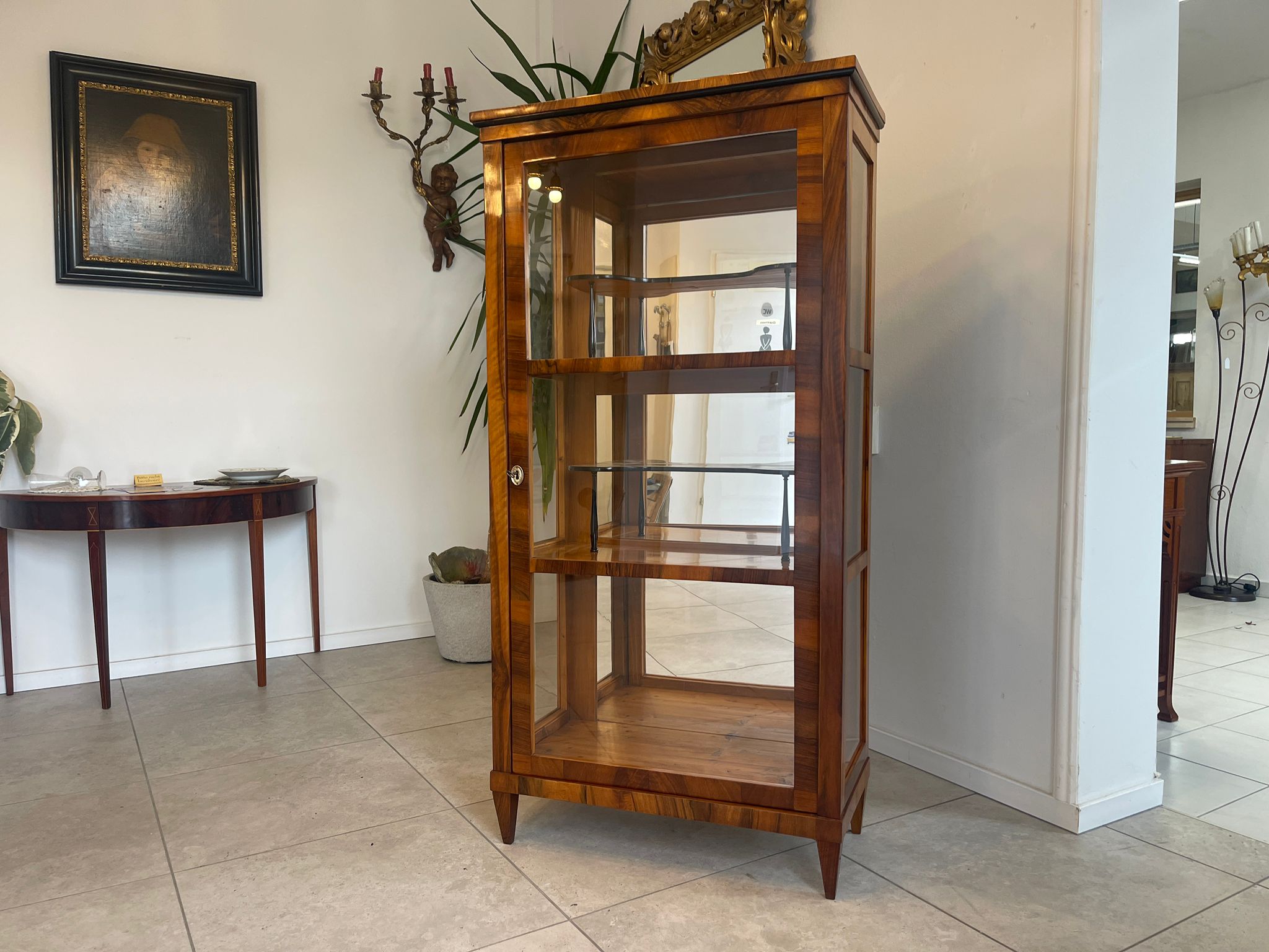 Antiquität Biedermeier Vitrine Bücherschrank A5153