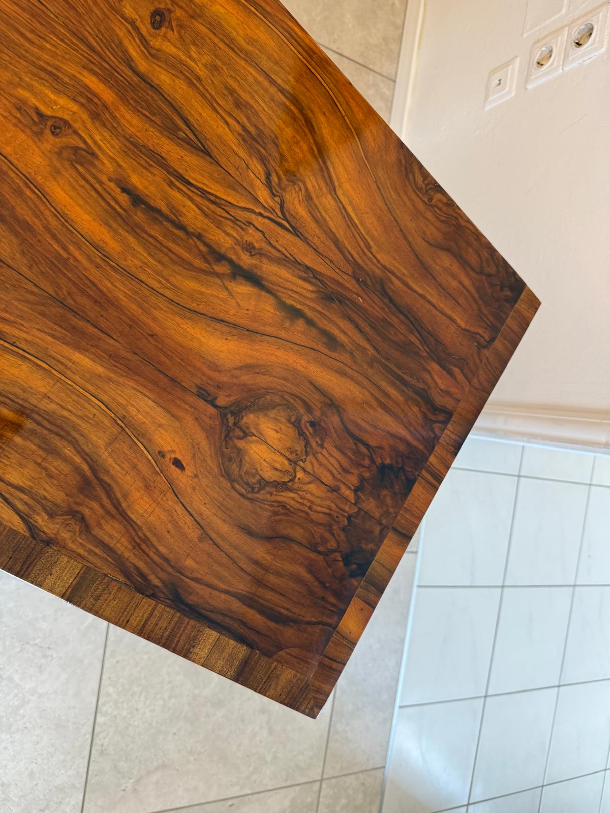 Biedermeier Kommode 3 Ladenkommode Nussholz Antiquität Restauriert D2474