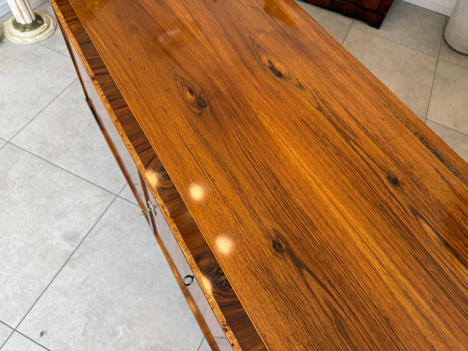 Restaurierte Biedermeier Anrichte Sideboard Antiquität Nussholz G1836-1
