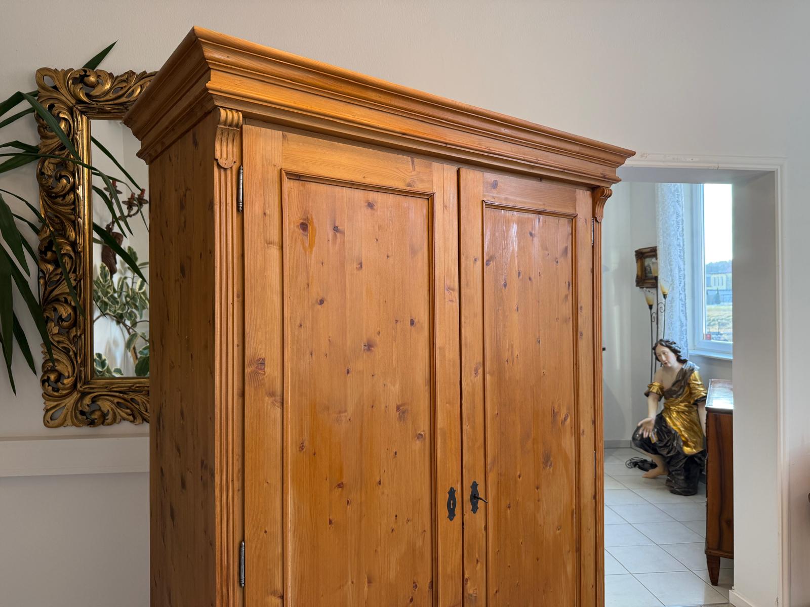 Gründerzeit Bauernschrank Bauernkasten Hallenschrank Weichholz G1046-1