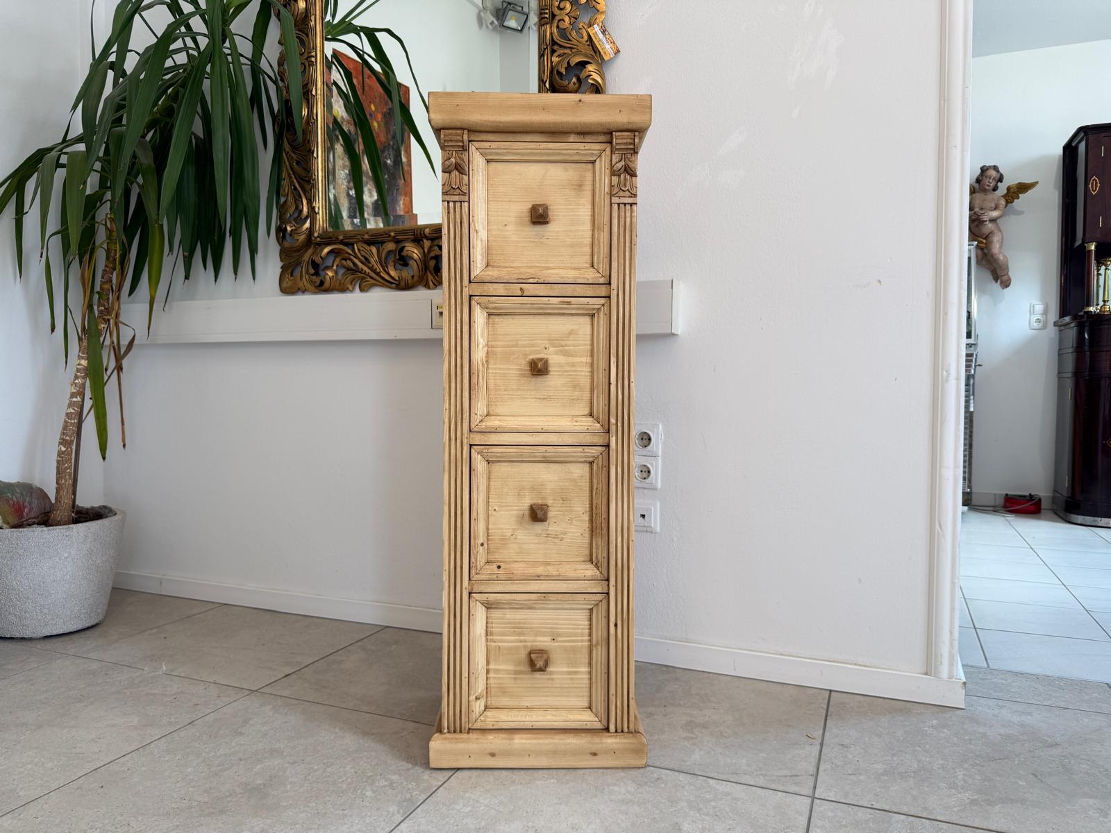 Massivholzkommode Rustikal Fichtenholz Ladenkommode Weichholz D2672