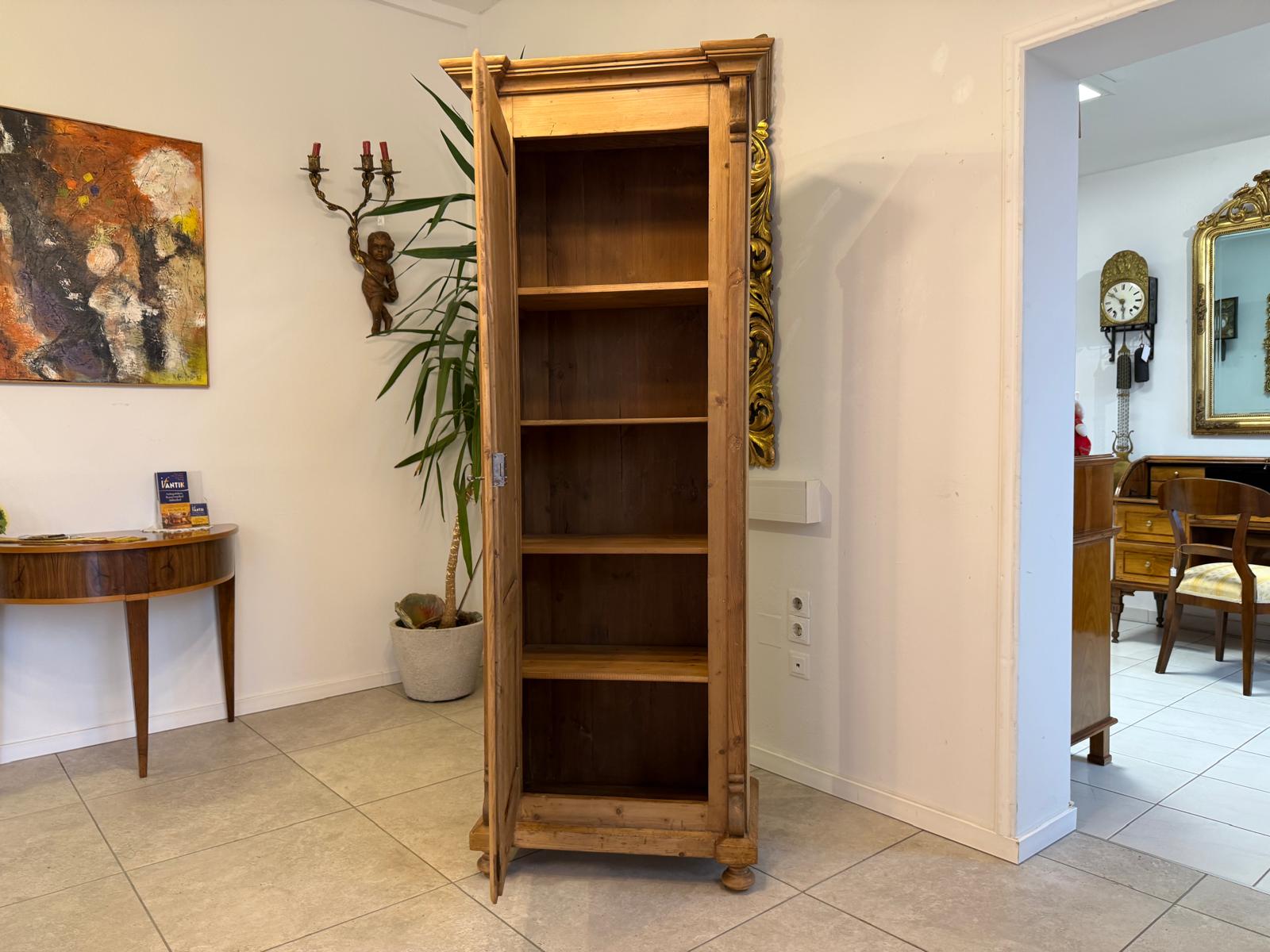 Restaurierter 1 türiger Bauernschrank Gründerzeit  Naturholzschrank G2259