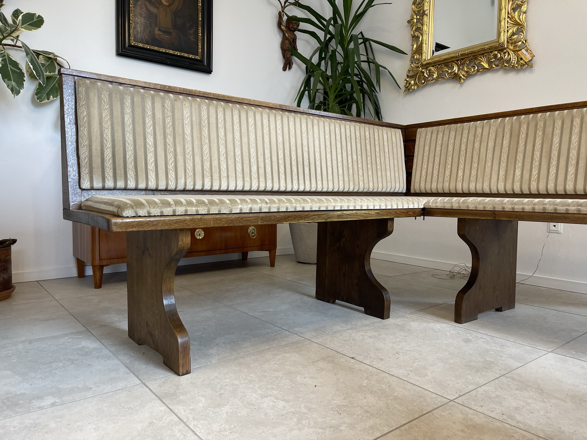 Biedermeier-Bauernm-bel-Empire_27 Bauernstube Eckbankgruppe - Alte Bauernsitzgruppe mit 3 Sessel B1262