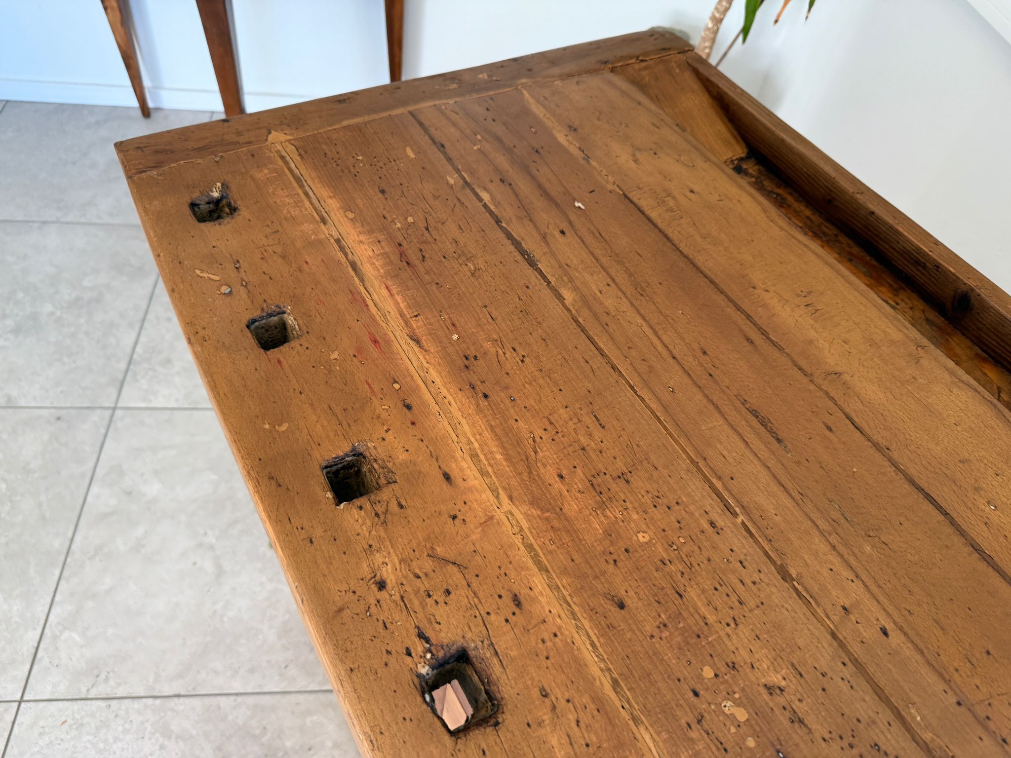 Urige Hobelbank Werkbank Pult Tresen Ladenschrank Traum G2194