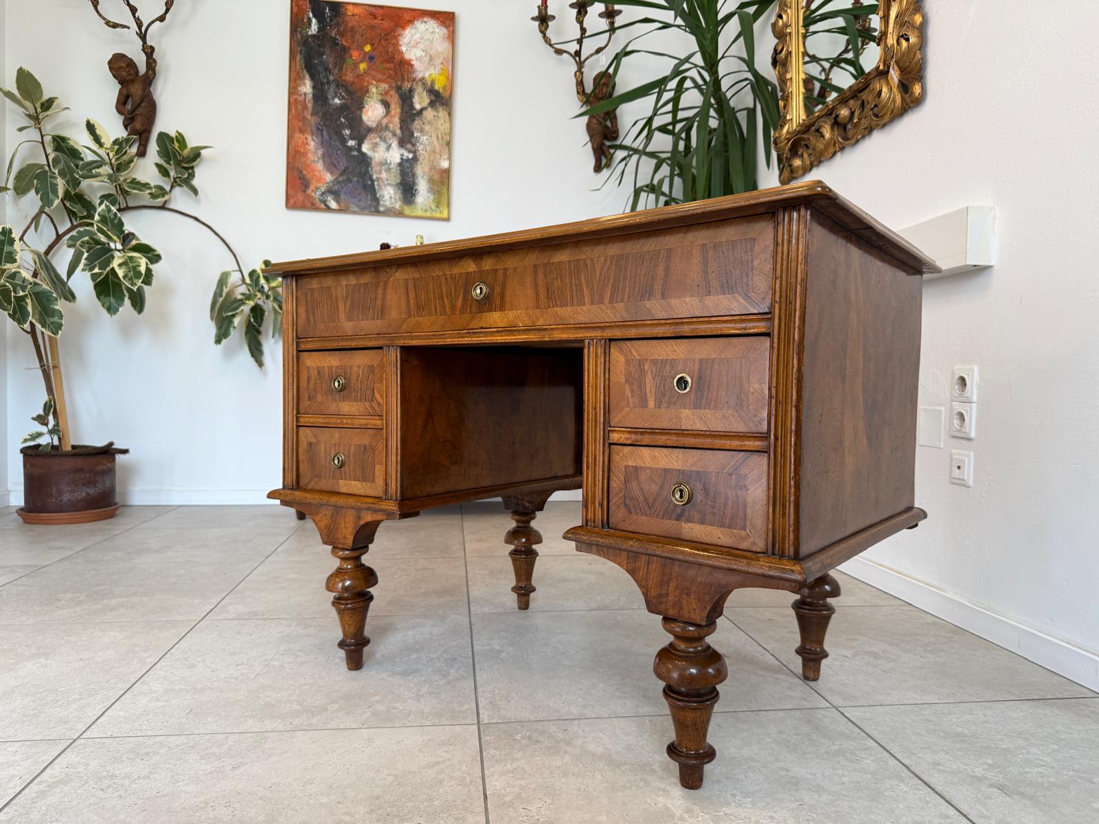 Sale Originaler Gründerzeit Schreibtisch Sekretär Nussholz G1857-1