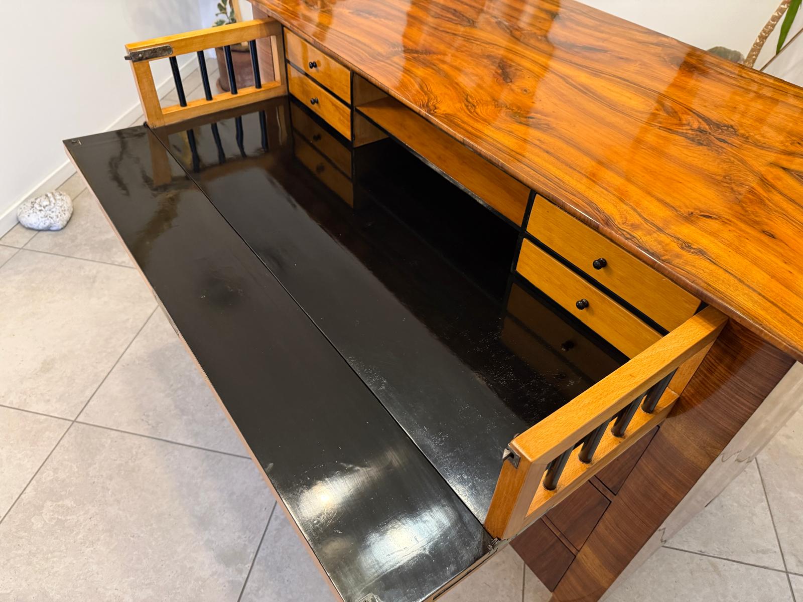 SALE Restaurierte Biedermeier Schreibkommode Nussholz Antiquität Antikmöbel G2388