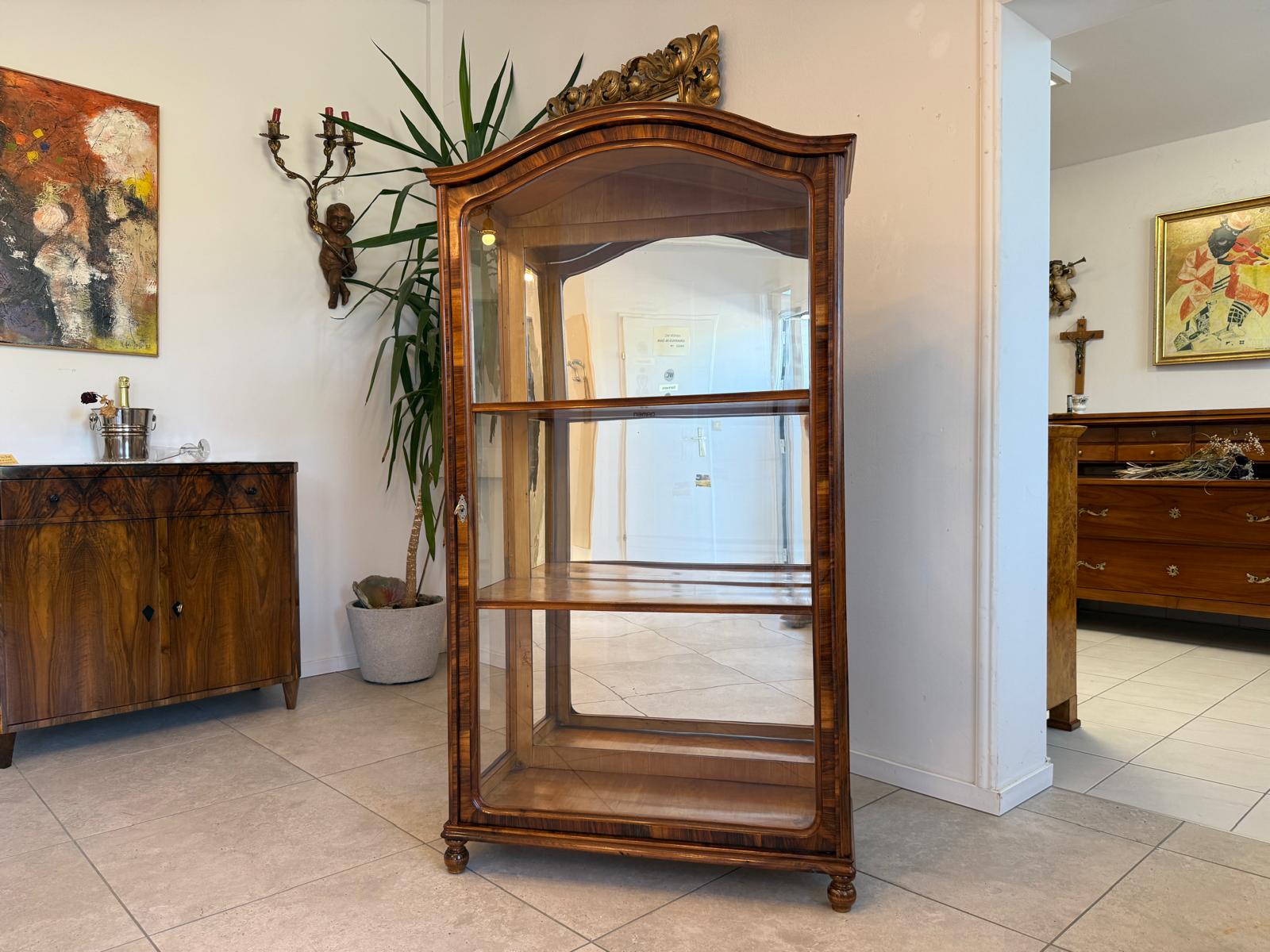 Antiquität Biedermeier Vitrine Bücherschrank Antiquität G1965