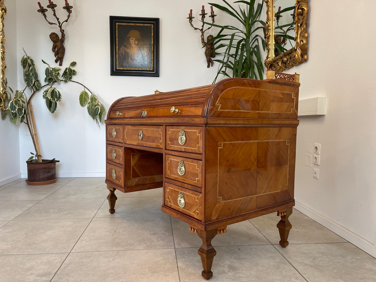 Sale restaurierter Josefinischer Rolladen Sekretär / Schreibtisch Klassizismus Antiquität G1130