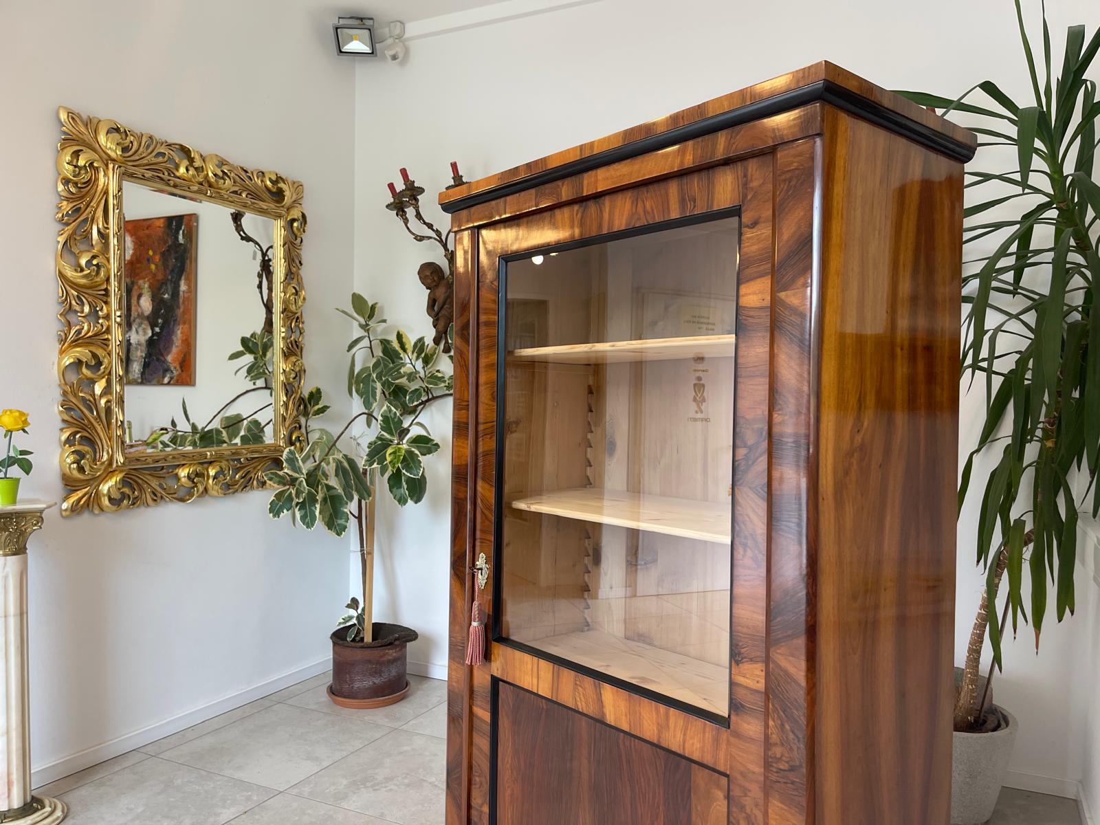 Originale Biedermeier Vitrine Glasschrank Antiquität Bücherschrank G1746