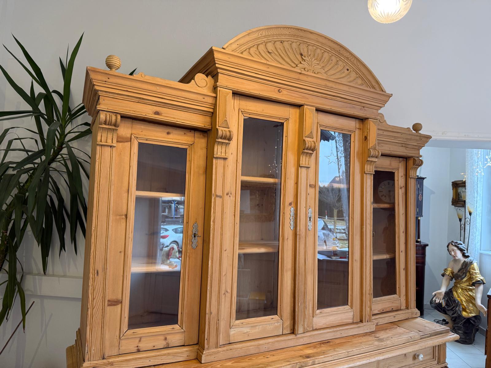 Gründerzeit Naturholschrank Küchenbuffet Küchenschrank Küchenkredenz D1032