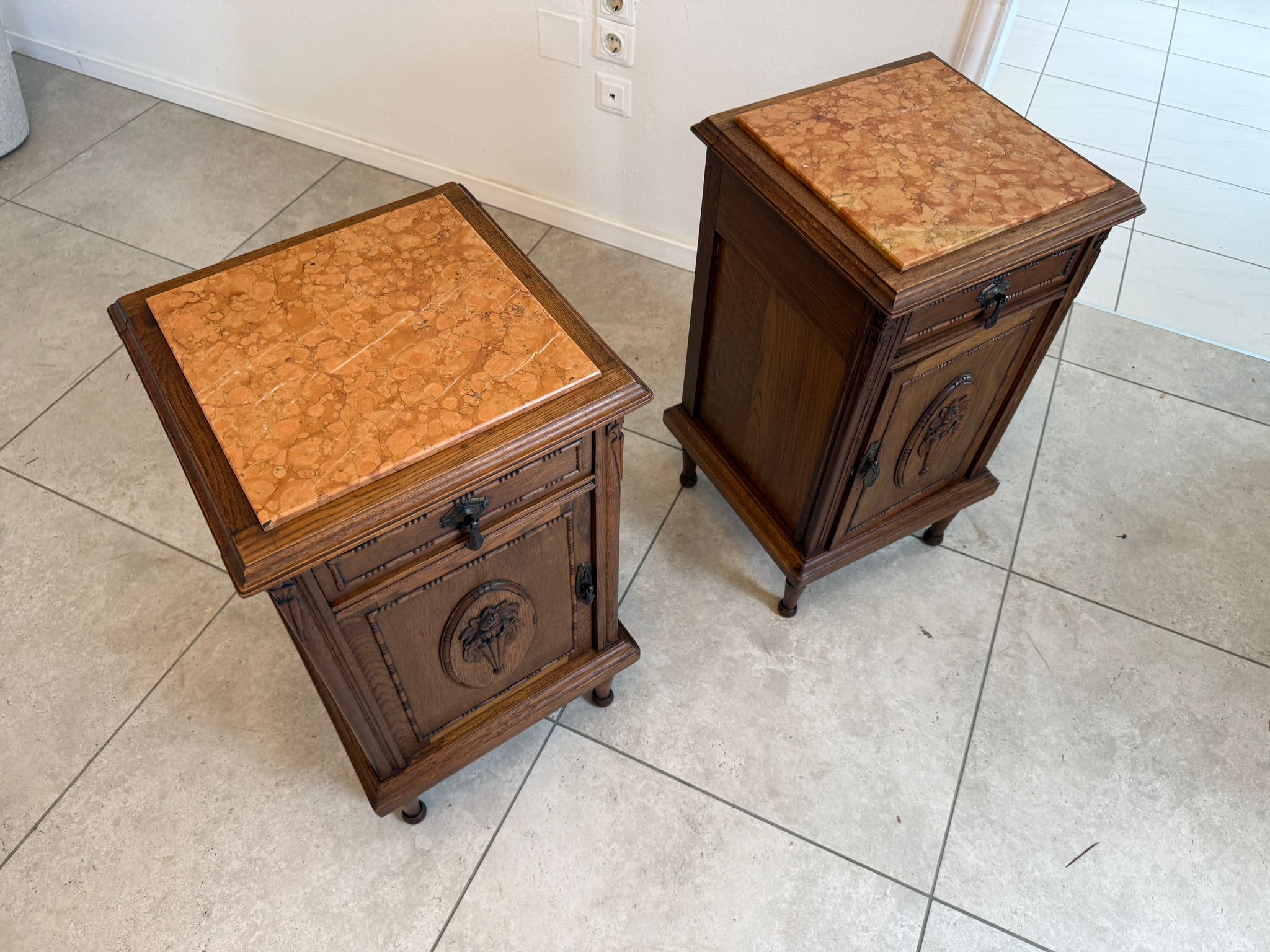 Jugendstil Kasterl Schrankerl Nachtkasterl 2 Stück D2282