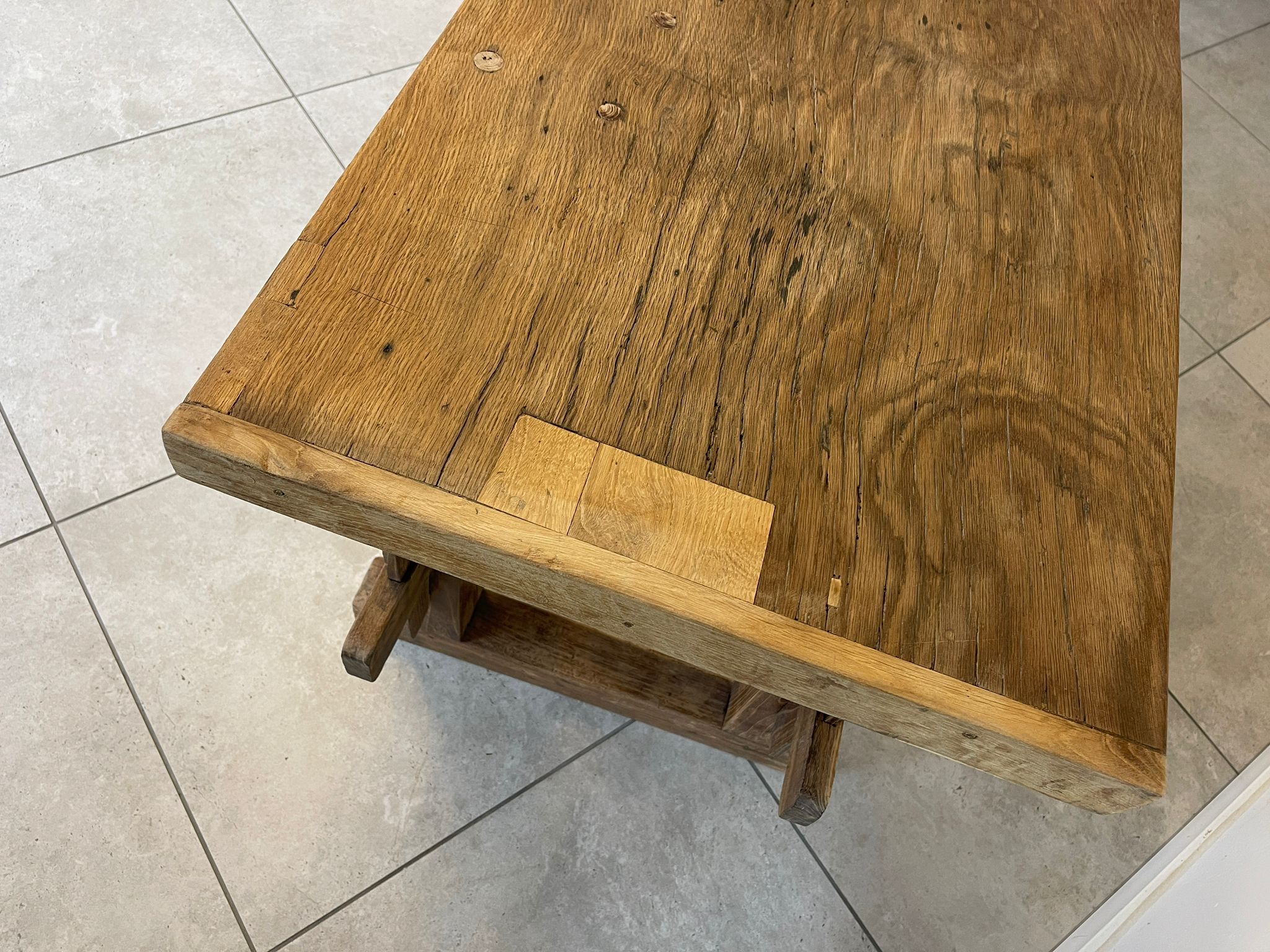 Massive Hobelbank Kräutertisch Thresen Bauerntisch Antik G1037