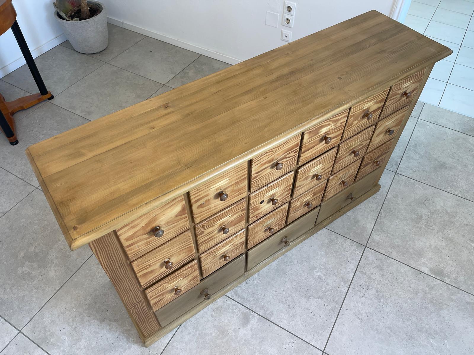 Alte uirge 10 Laden Ladenkommode Ladenschrank Apothekerschrank Bauernmöbel G1321