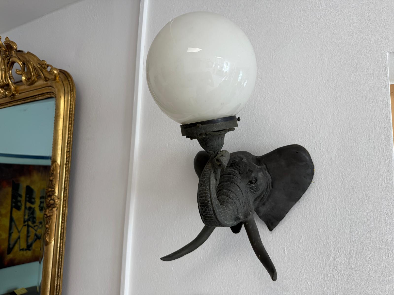 Wandleuchte Bronze Elefantenlampe Leuchte G2031