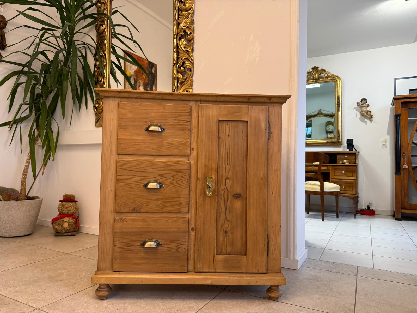 Antiker uriger Brotschrank Almerschrank Alma, Vorratsschrank G2258