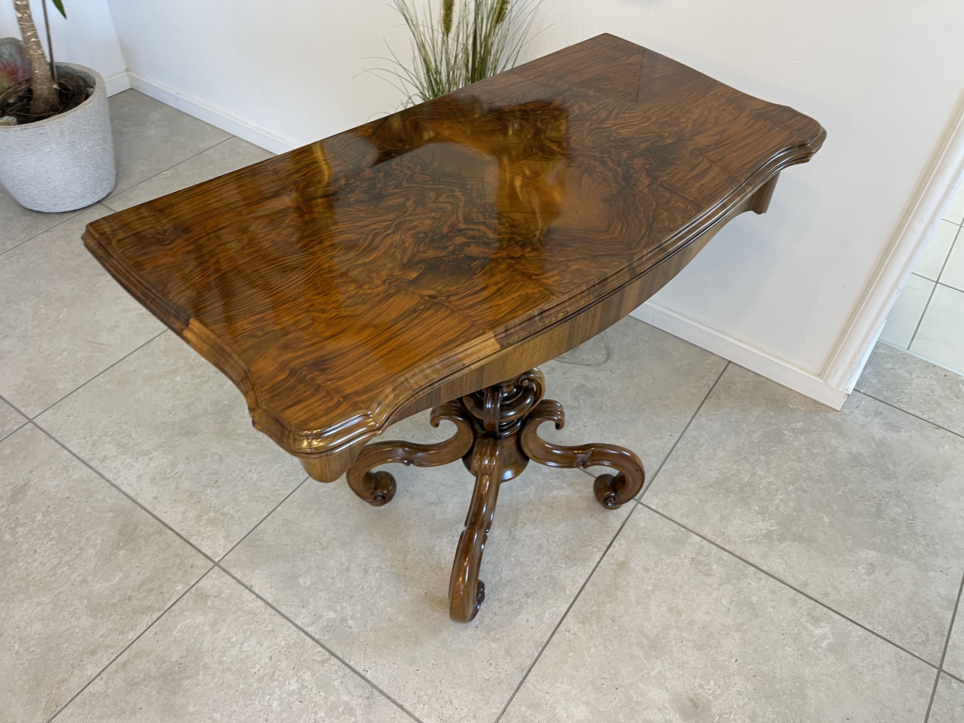 Biedermeier_008 Originaler Gründerzeit Spieltisch Schachtisch Konsoltisch A4840
