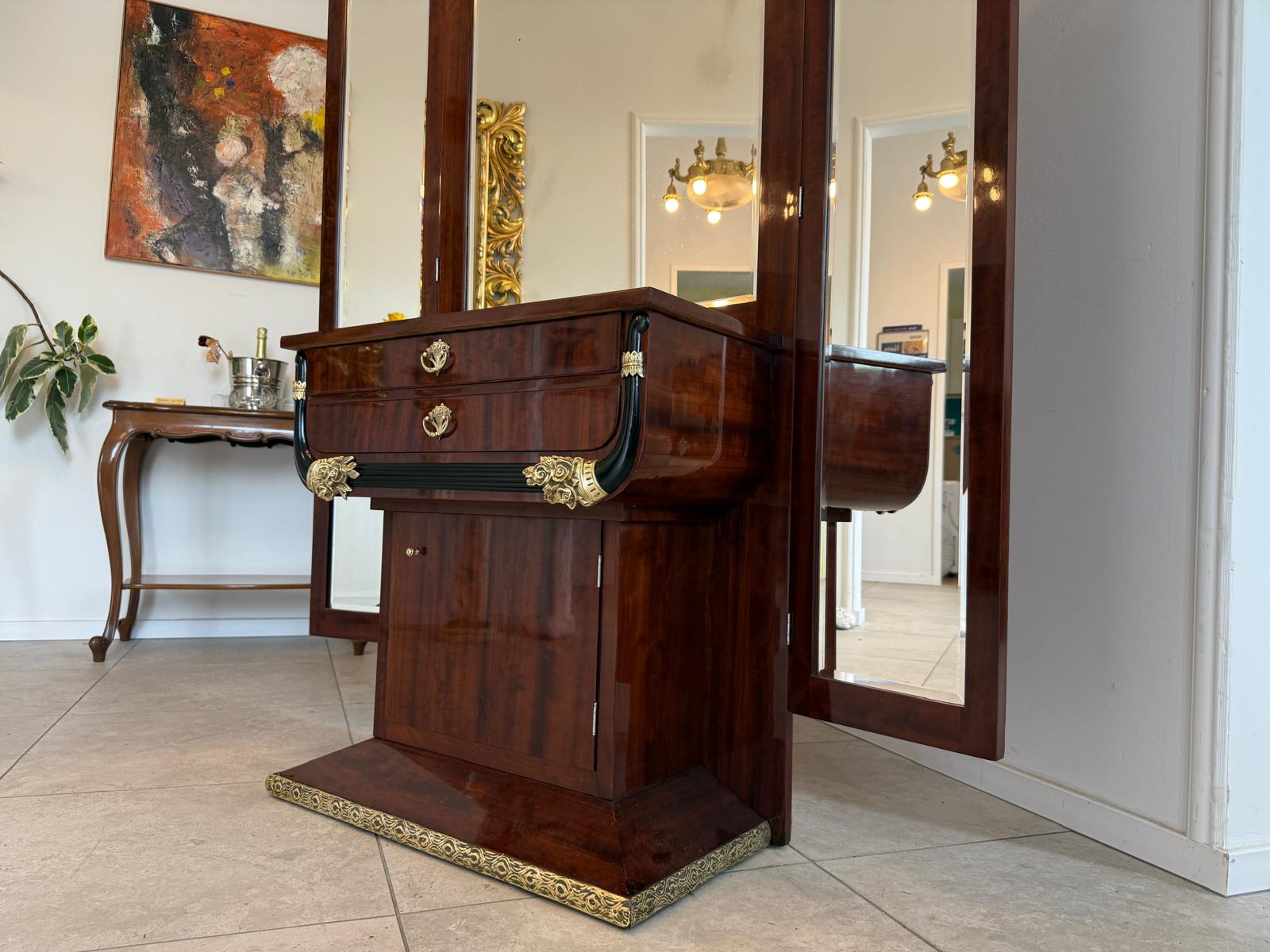 Sale Restaurierte Elegante Jugendstil Spielanrichte Psyche Antiquität G1812