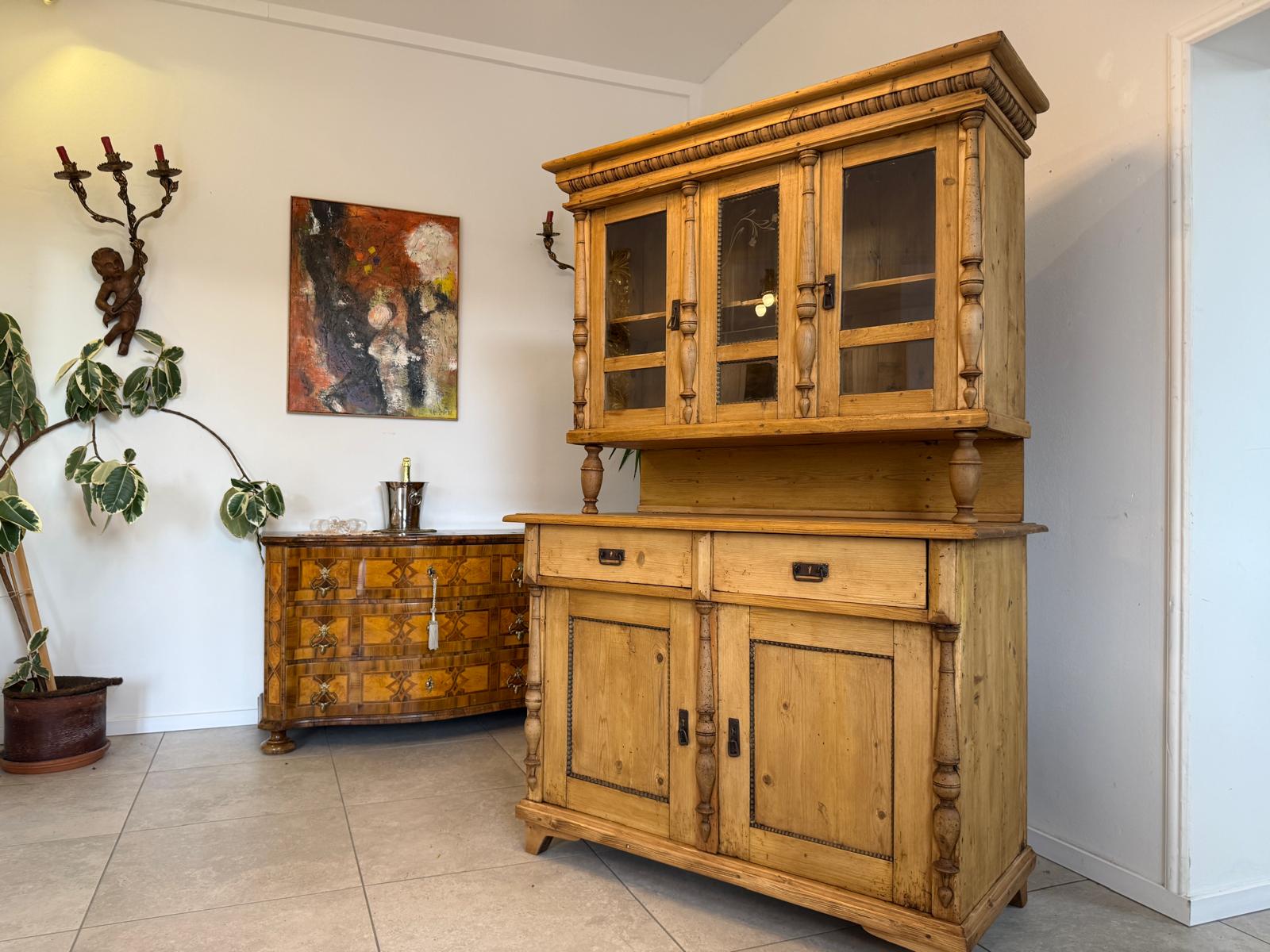 Originale Gründerzeit Küchenkredenz Bauernschrank Bauernkredenz D2630