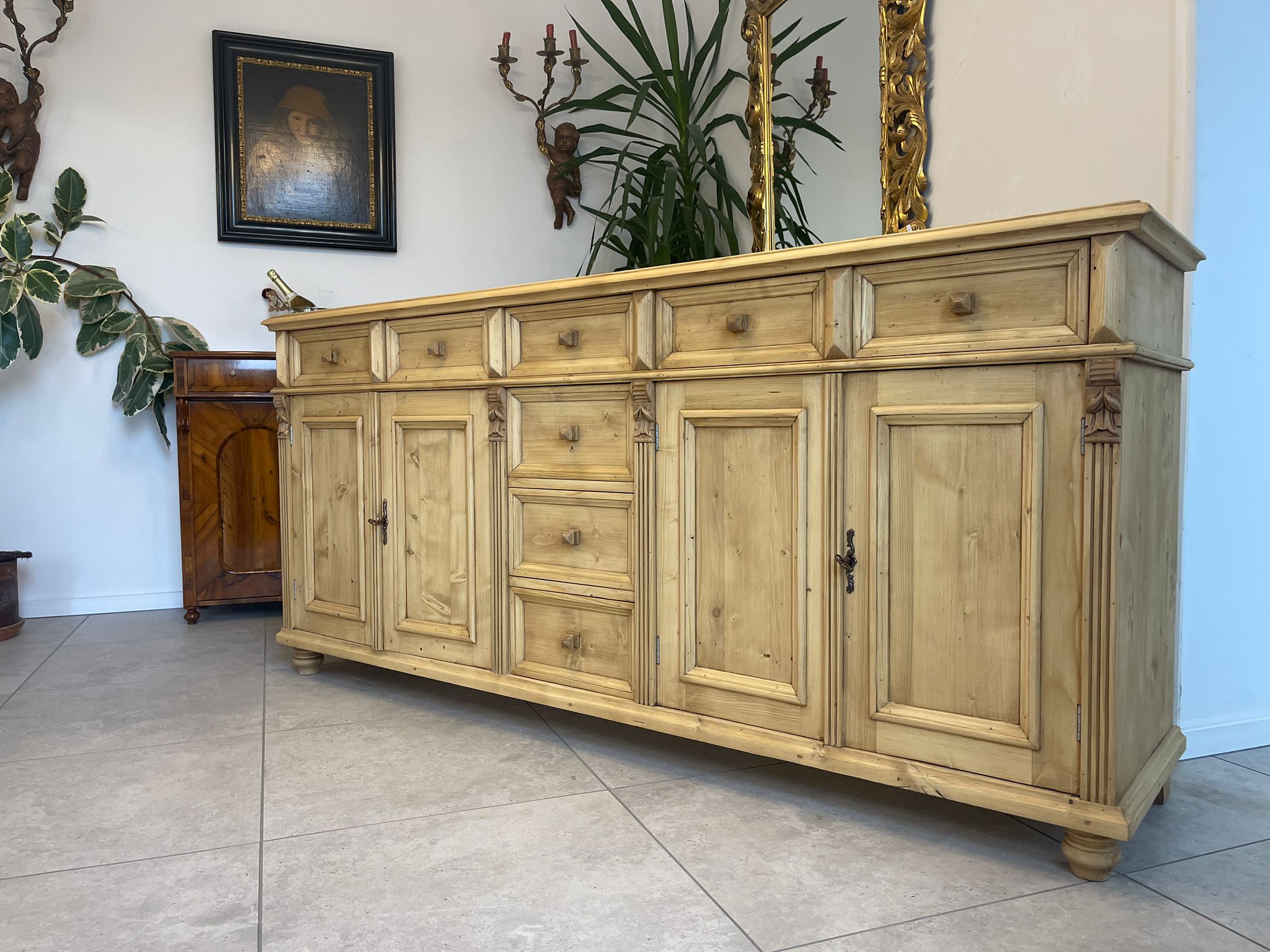 e25460e0-1a6f-4ecf-9321-6d32e7bd1db5 massiver Apothekenschrank 8 Ladenkommode Ladenschrank A4117