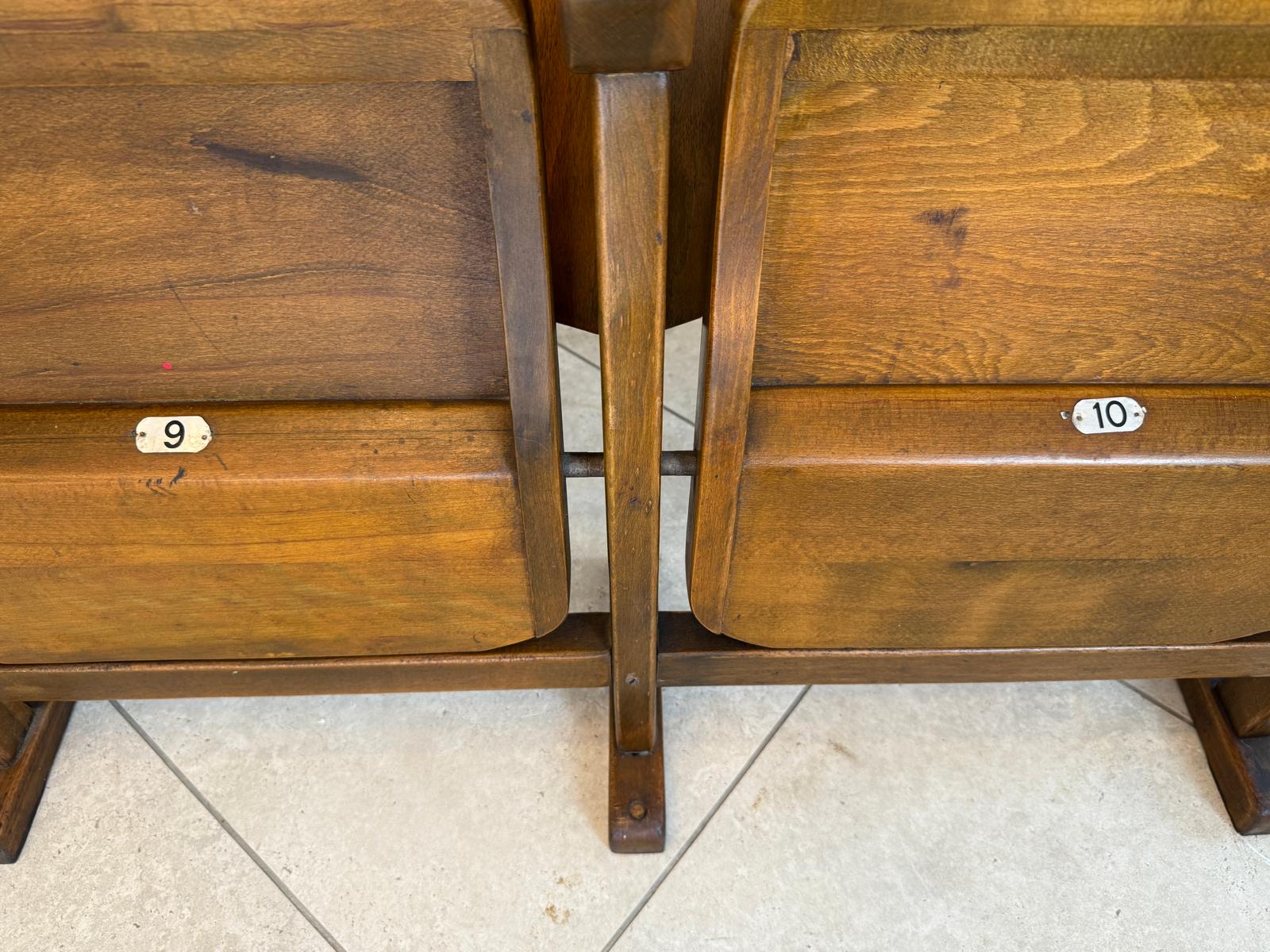 Original Wiener Kinosessel 2er Sitz Klappstuhl Stuhl Nostalgie G1727