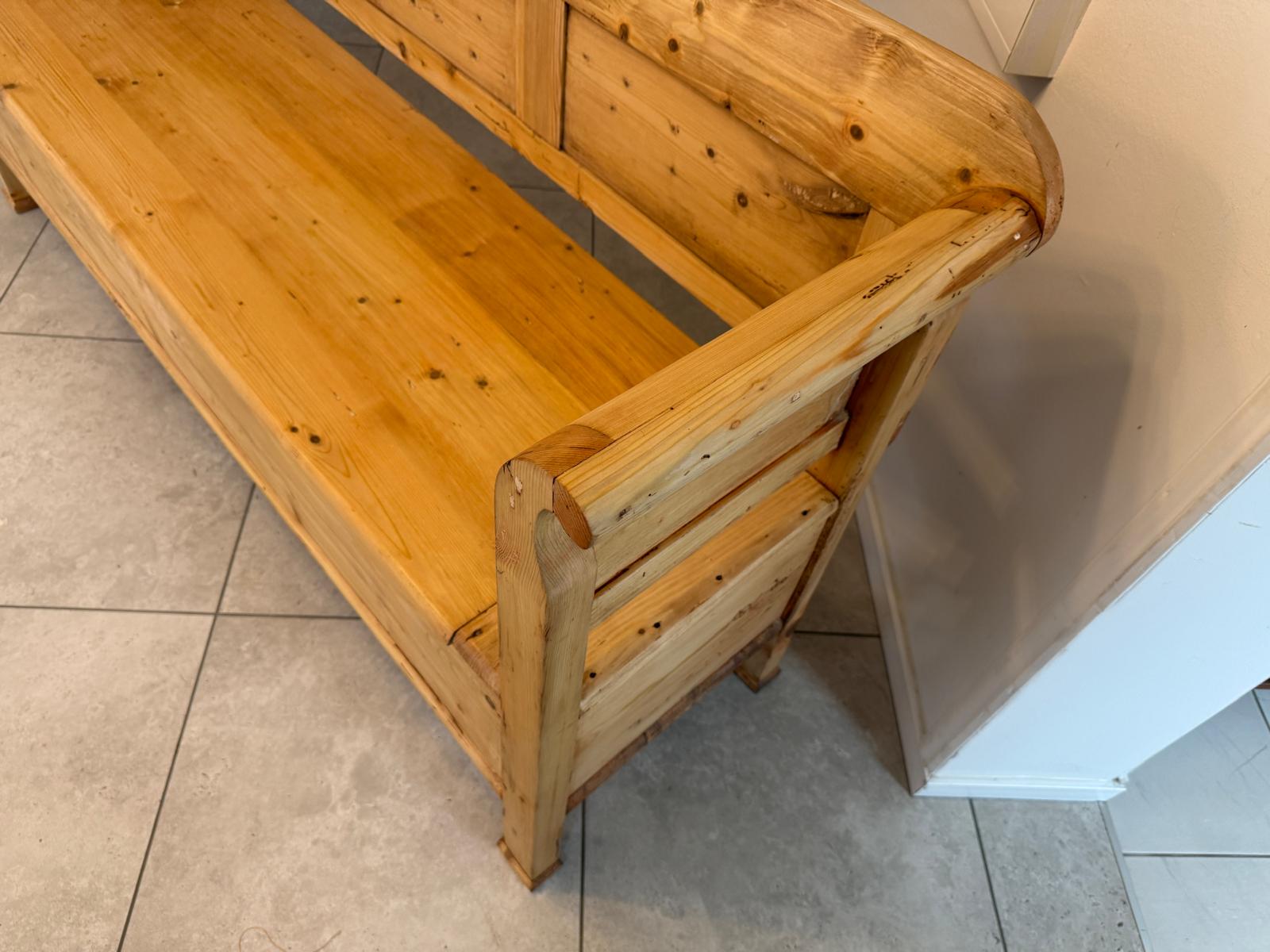 Sale Provinzielle Biedermeier Truhenbank Landhausbank G2296