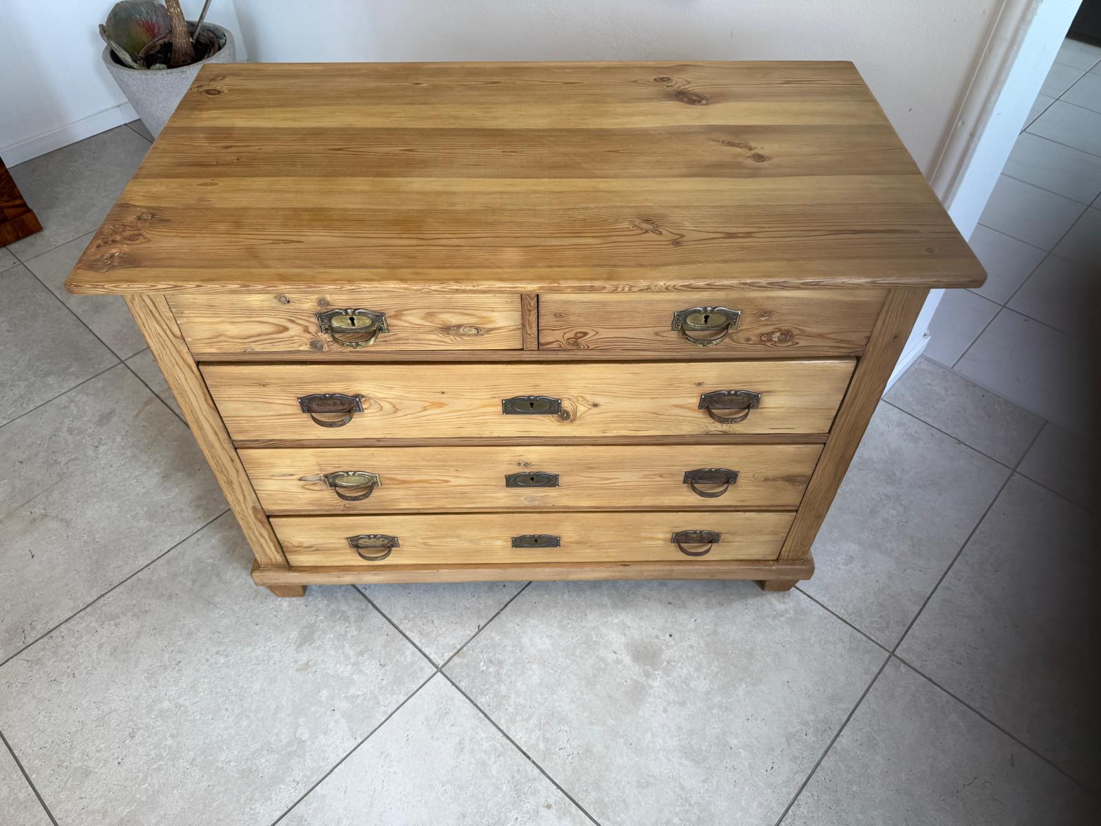 Jugendstil  Kommode 4 Ladenkommode Antik Original D2410