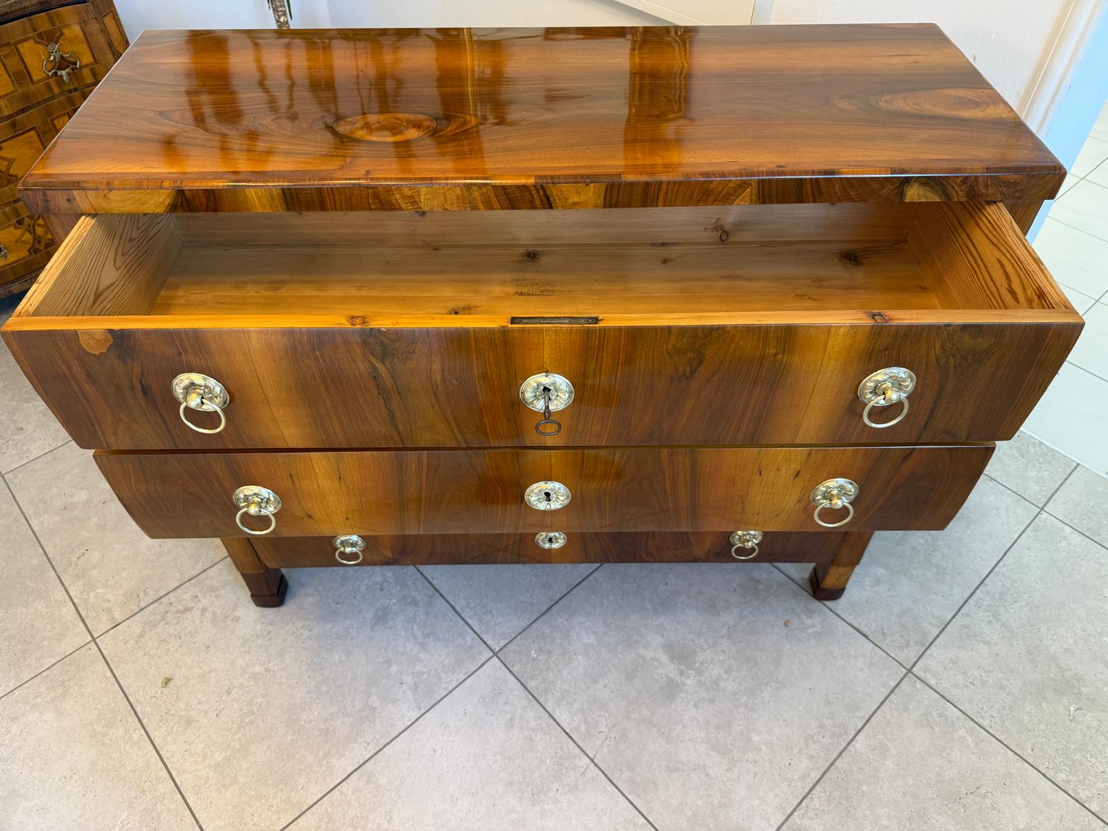 Biedermeier Kommode Ladenkommode Nussholz Antiquität Restauriert D2763