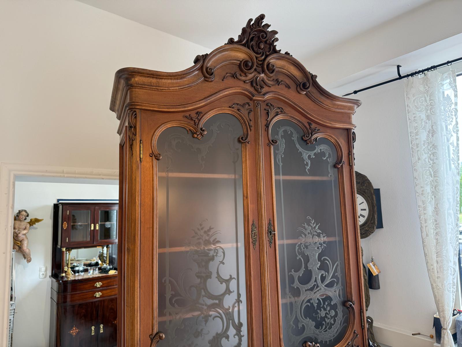 SALE Pfeiferlbarock Aufsatzbuffet Altarschrank Aufsatzschrank Eichenholz  – D2657