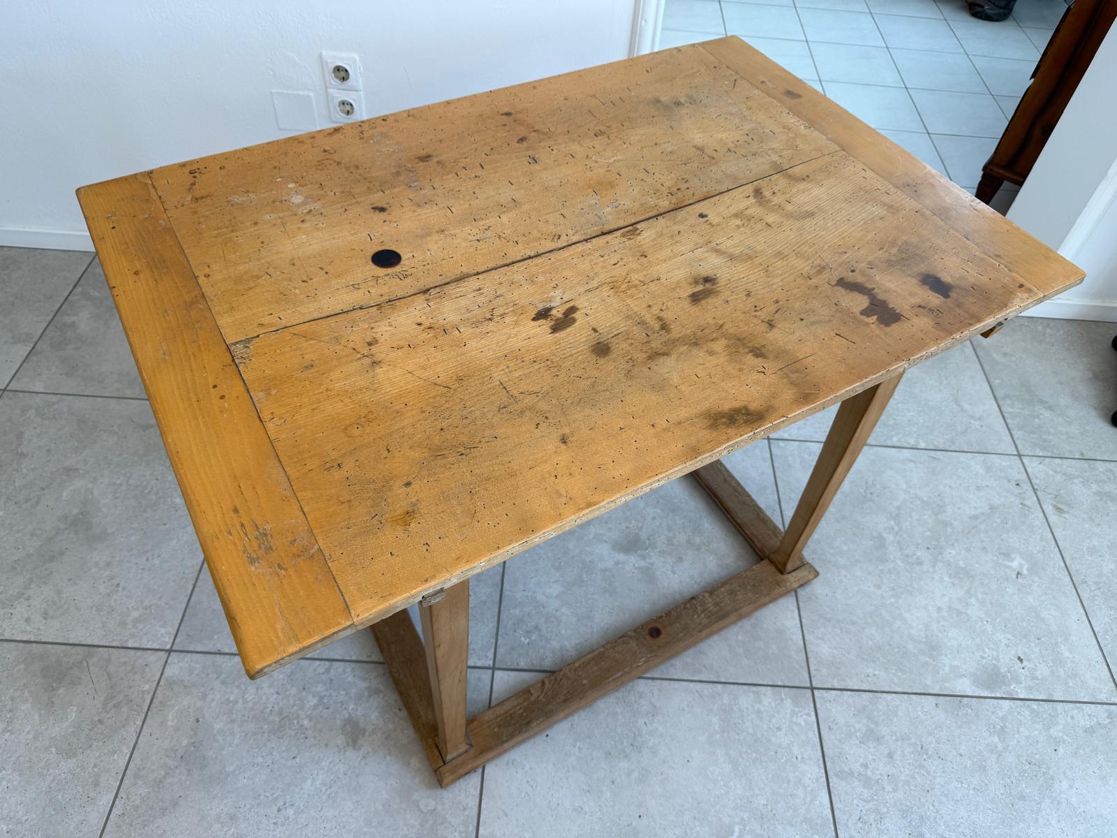 Biedermeier Bauerntisch Originalexemplar Fichtenholz Urig G1903