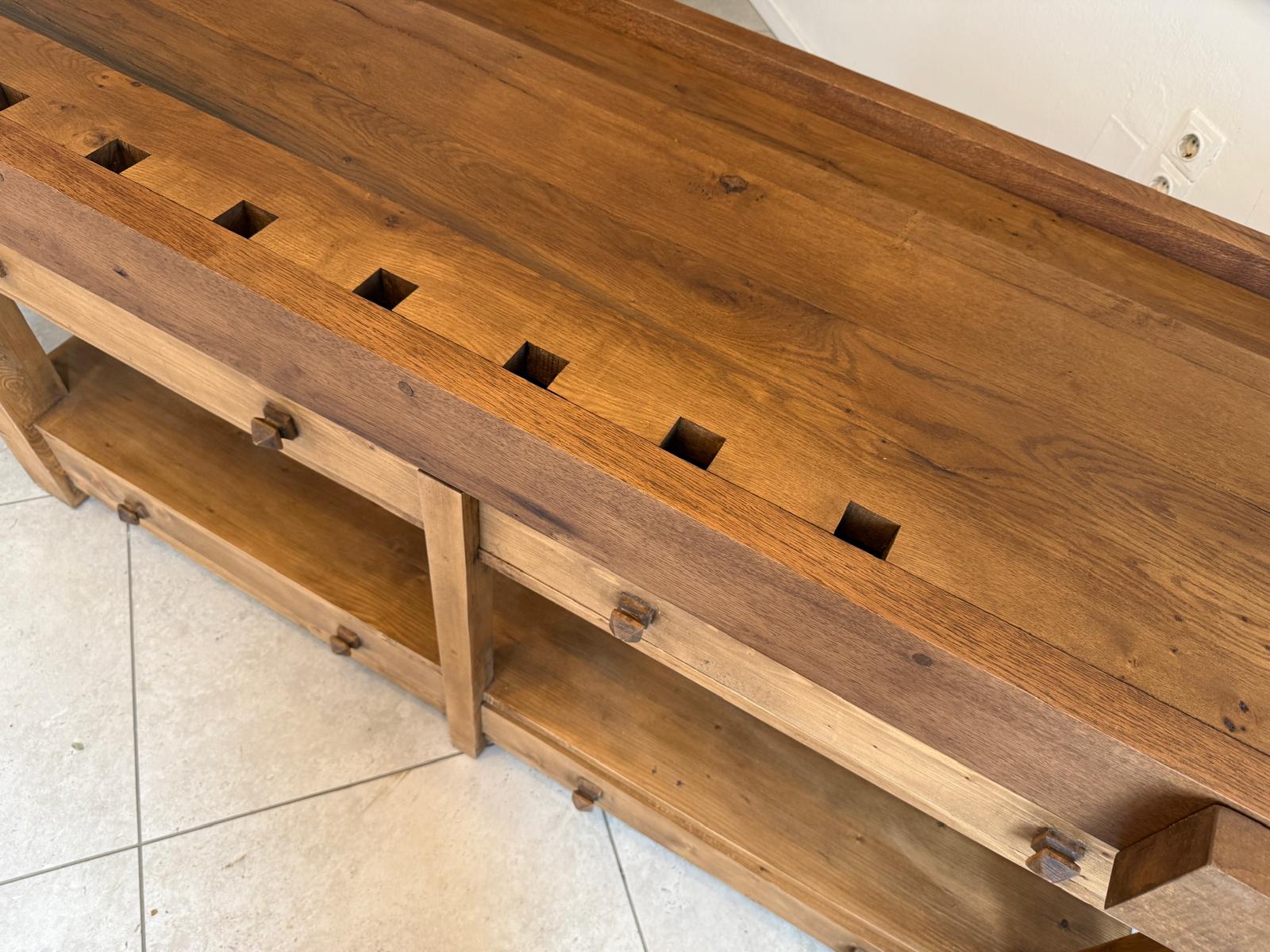 Urige Hobelbank Werkbank Pult Tresen Ladenschrank G2080