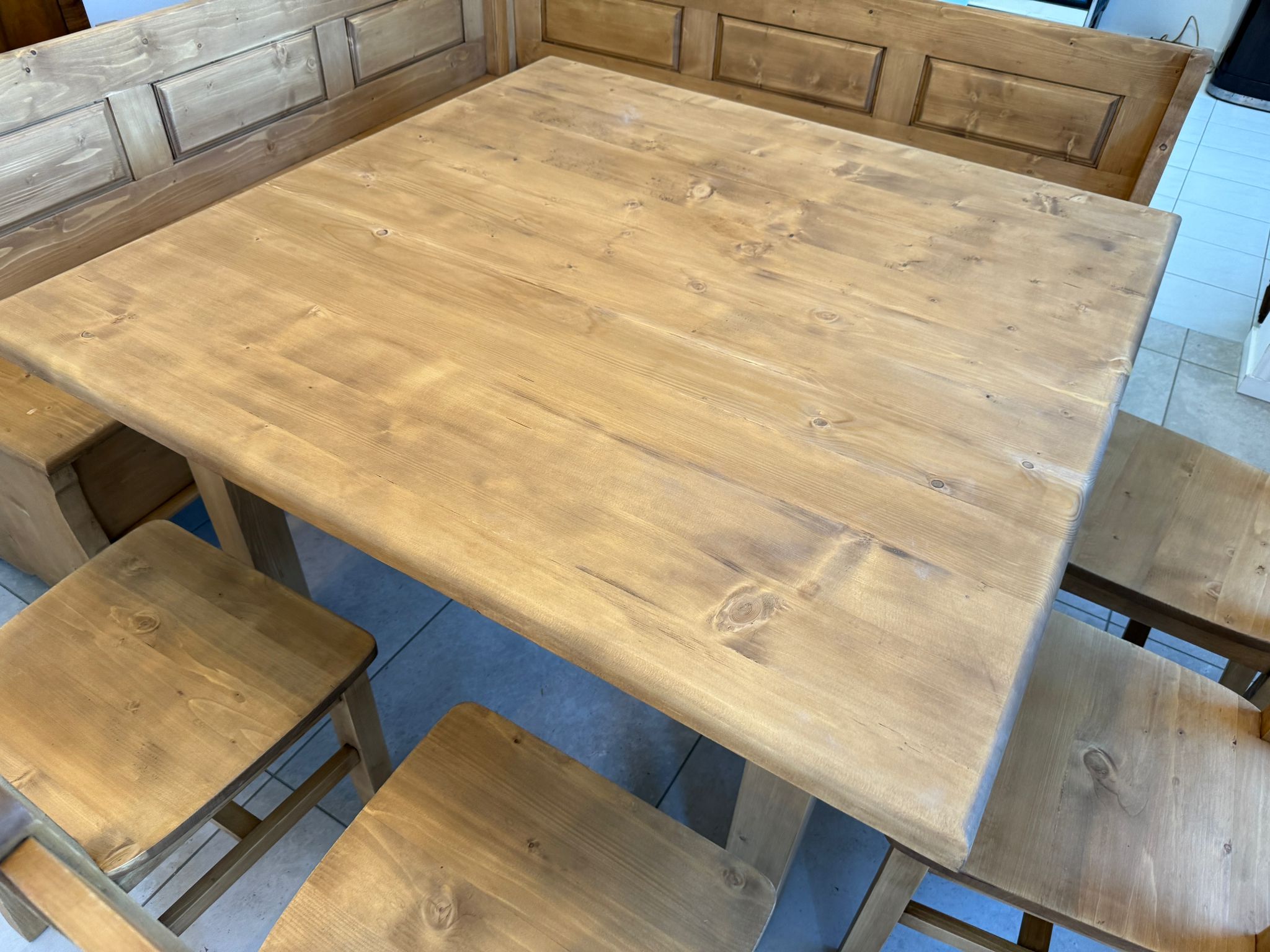 Bauernstube Eckbankgruppe Bauerntisch 4 Sessel Fichtenholz D2329