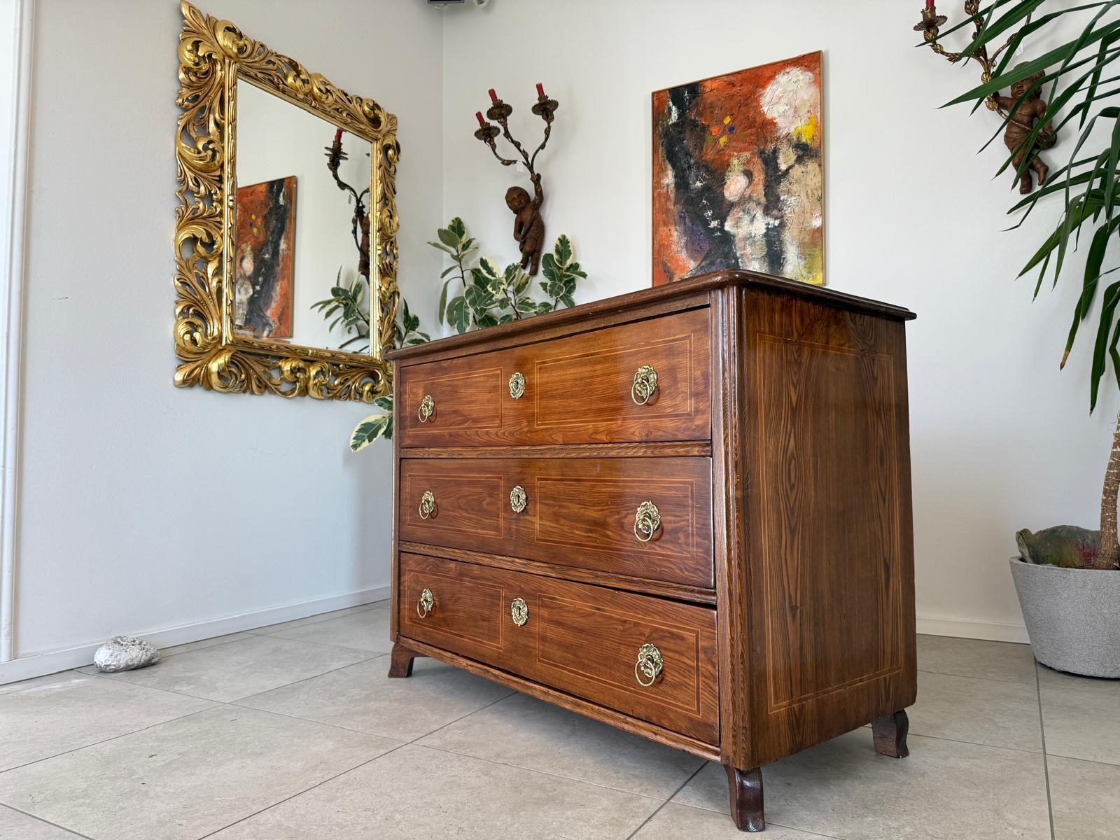 Restaurierte Biedermeier Kommode 3 Ladenkommode Nussholz Antiquität G2213