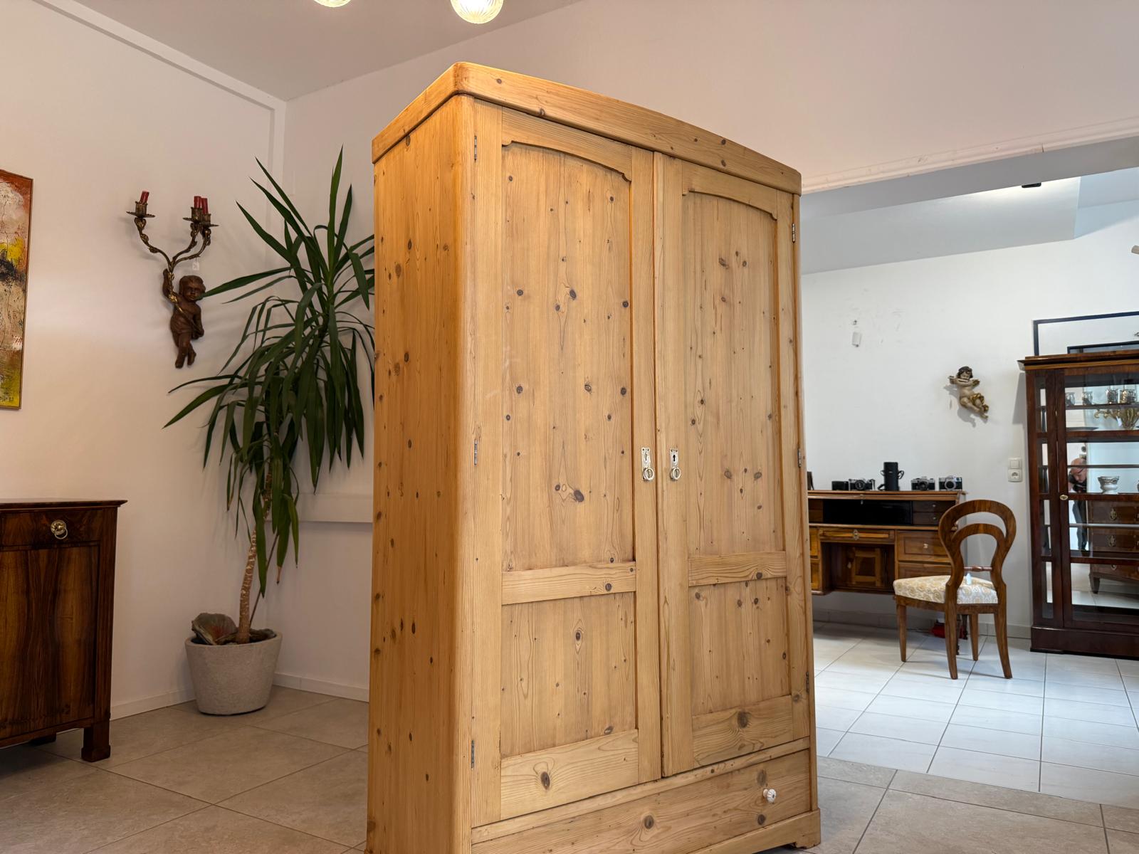 Jugendstil Bauernschrank Naturholzschrank Antik G2126