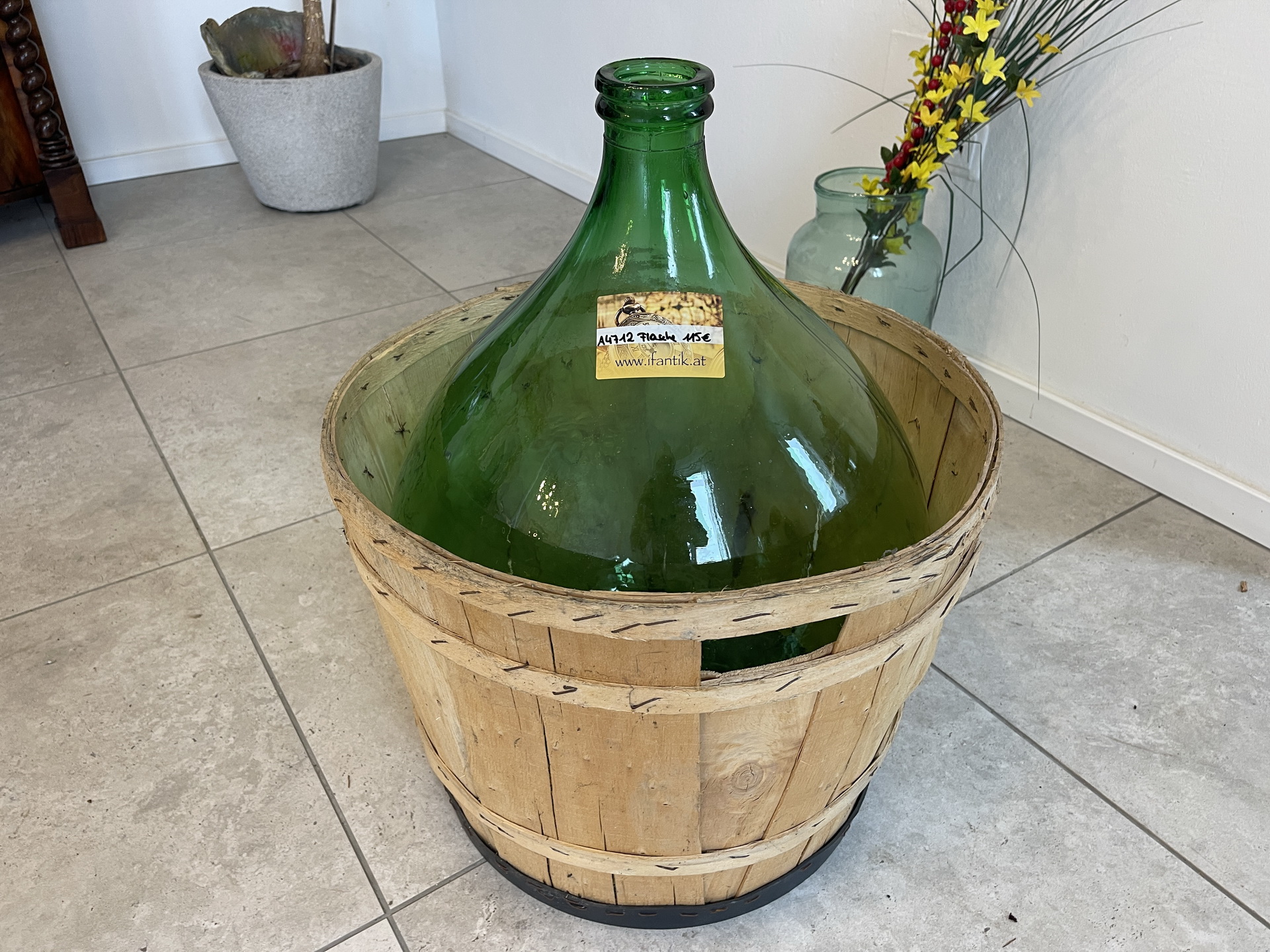 IMG_4302 Alte Ballonflasche Weinballon, Gärballon, Ballonflasche A4712