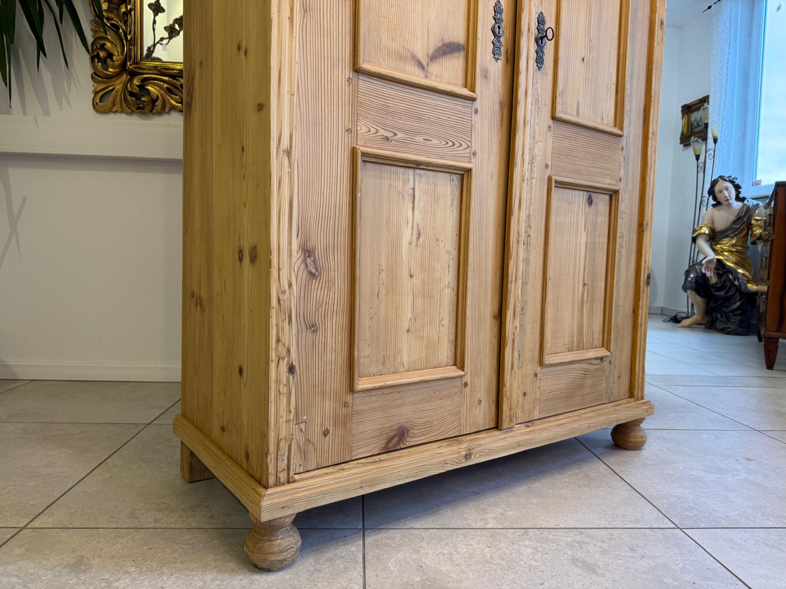 Gründerzeit Bauernschrank Bauernkasten Garderobenschrank Antik D1103