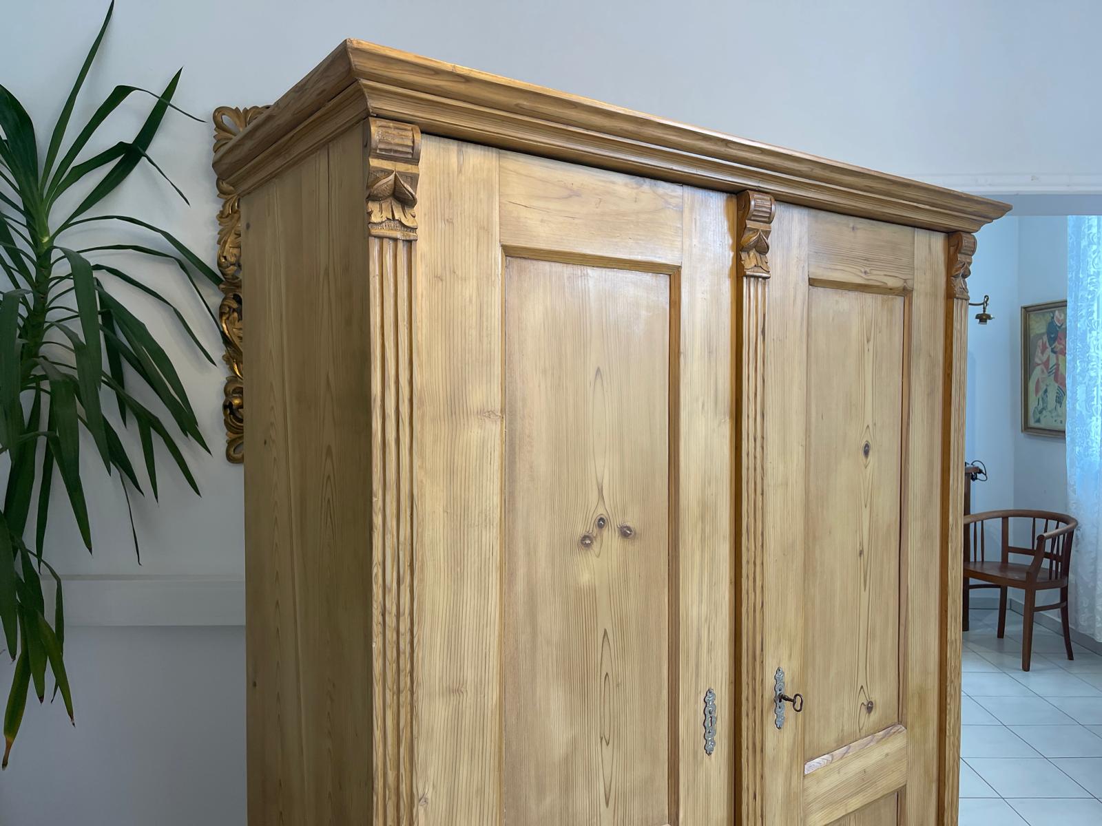Steirischer Gründerzeit Bauernschrank Naturholzschrank G1091