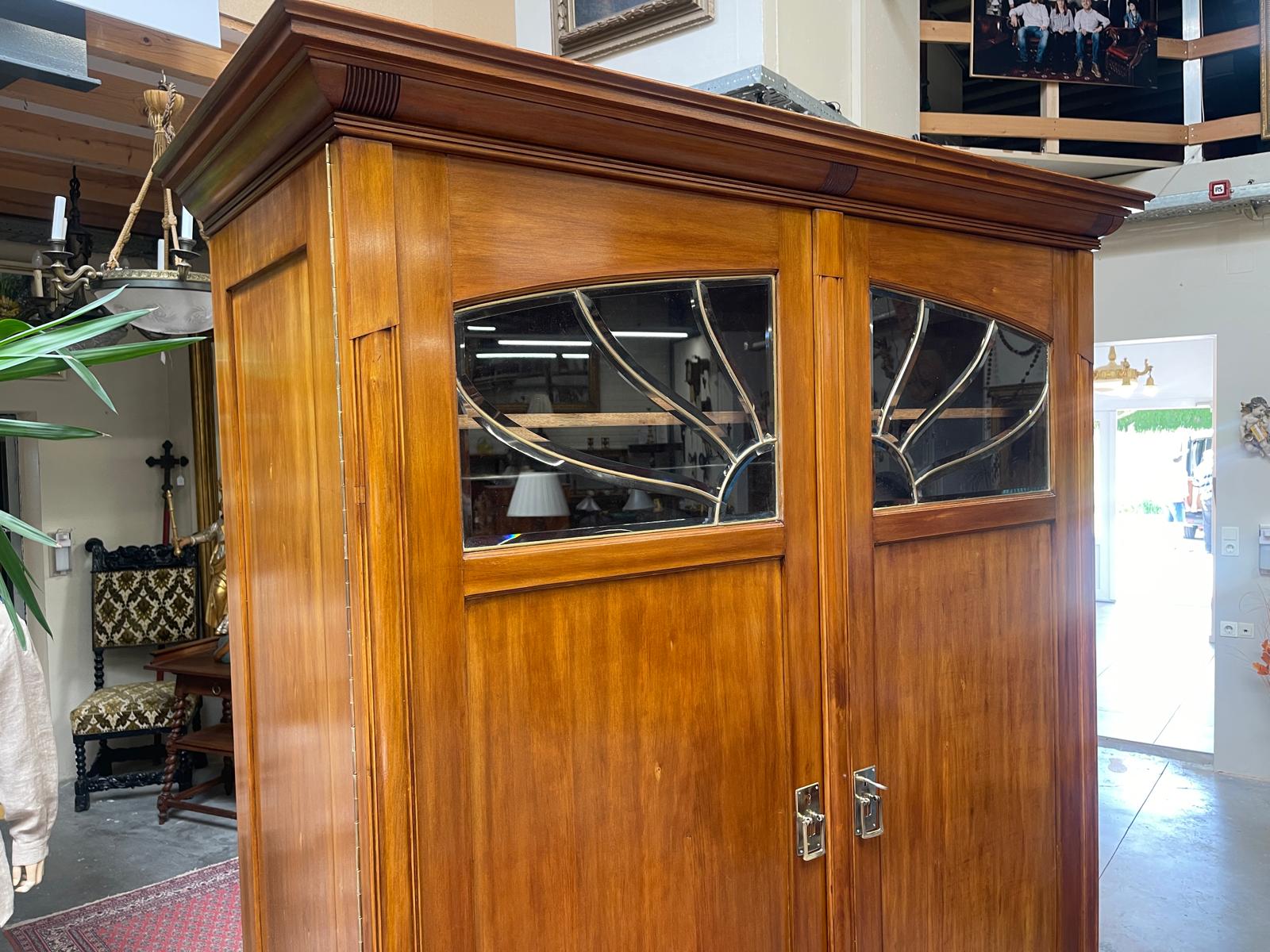 Traum Restaurierte Jugendstil Kleiderschrank Kasten Bücherschrank Antiquität  G1599