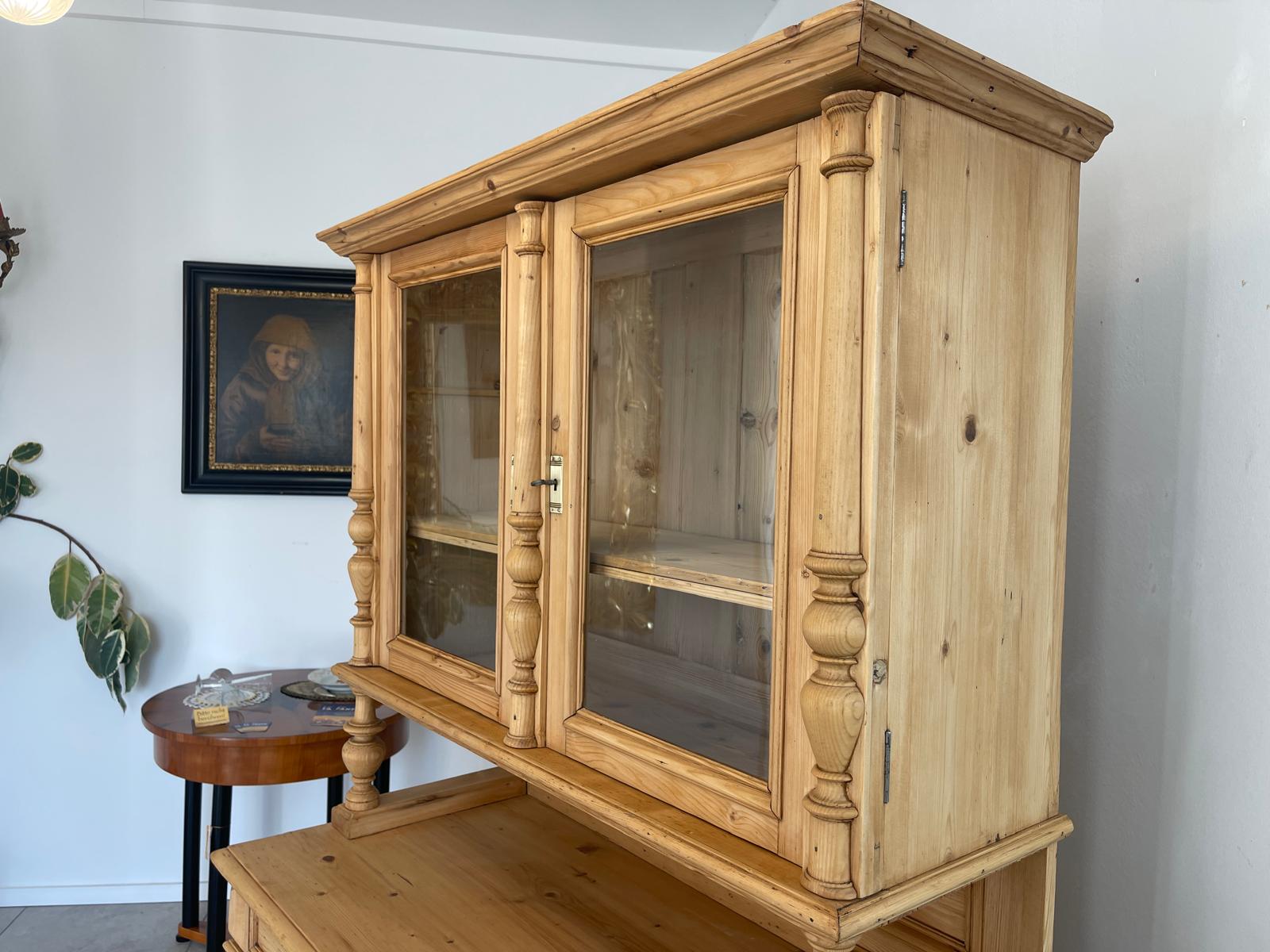 Gründerzeit Küchenschrank Naturholz Fichtenholz Kredenz G1220