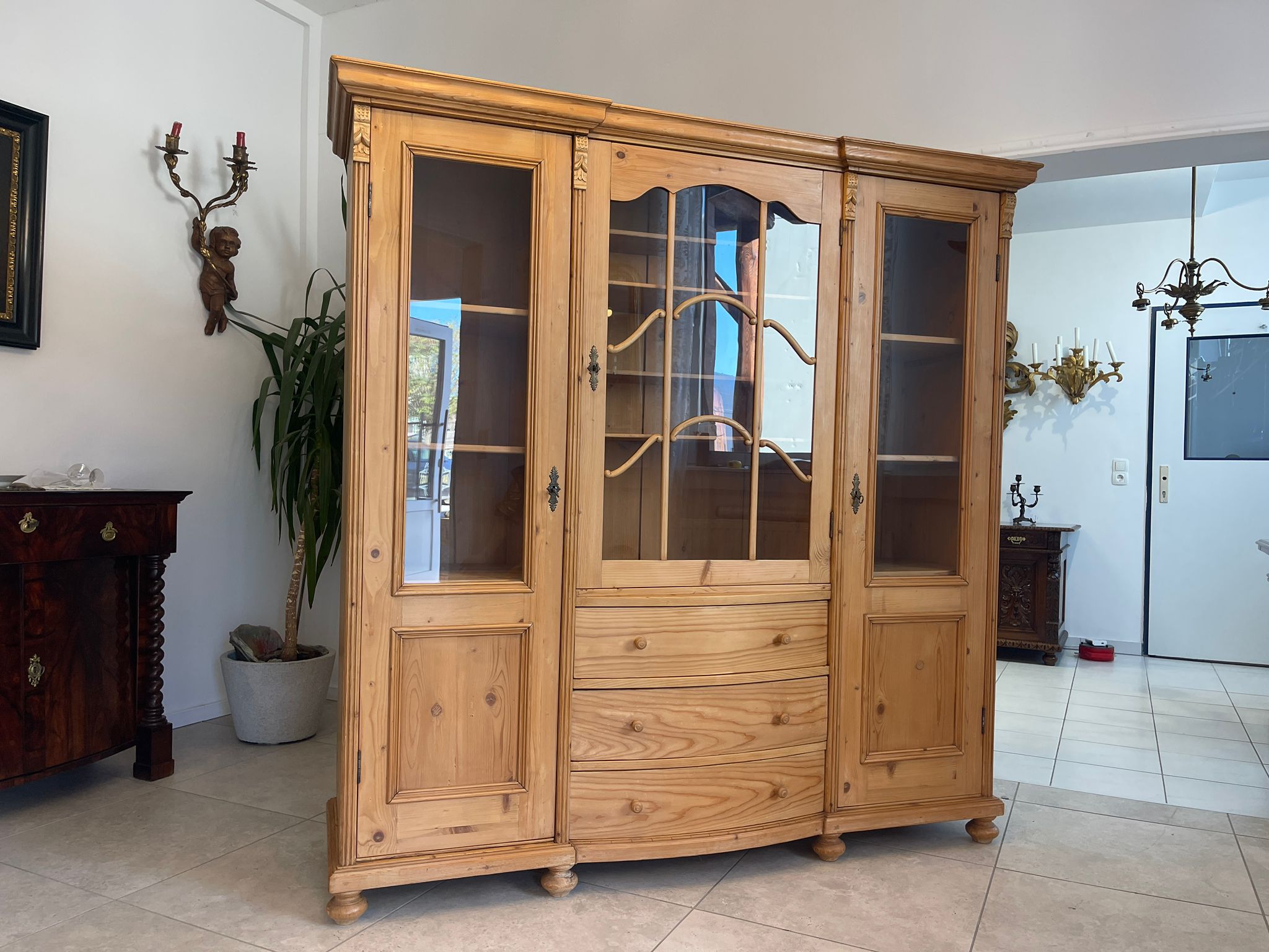 4c95234e-9803-4f67-815d-2fb34ab476b1 Originale Gründerzeit Vitrine Bücherschrank A4981