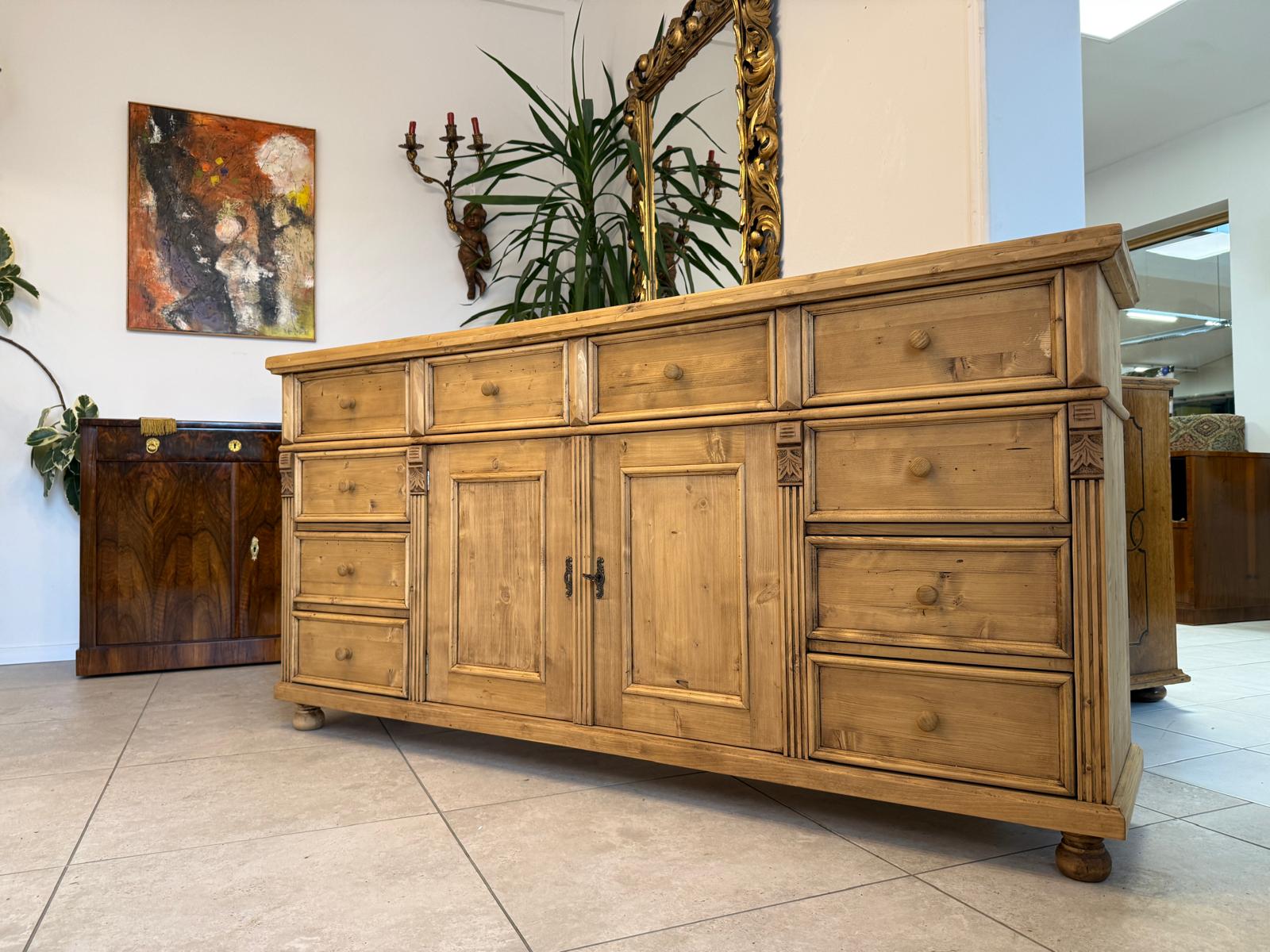 Antike 8 Ladenkommode Ladenschrank Apothekerschrank Altholzkommode D1137