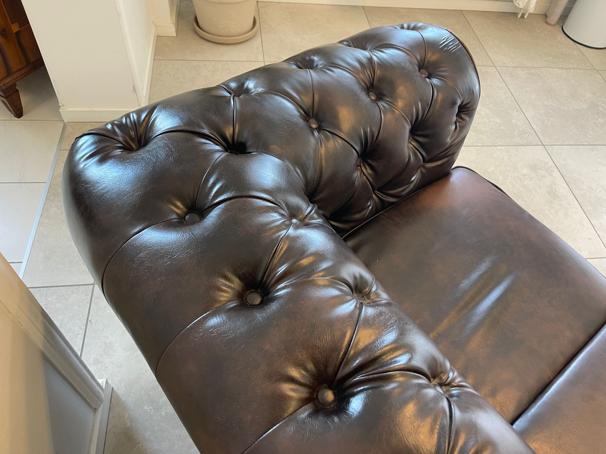 Chesterfield Clubsofa Diwan Couch Antikbraun Zigarrenbraun Traumexemplar G1577-1
