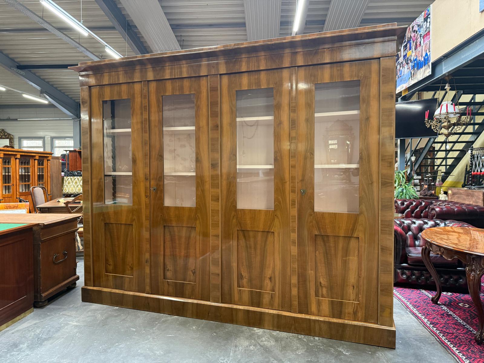 SALE Restaurierte Biedermeier Vitrine Bücherschrank Bibliotheksschrank ANTIQUITÄT D1225