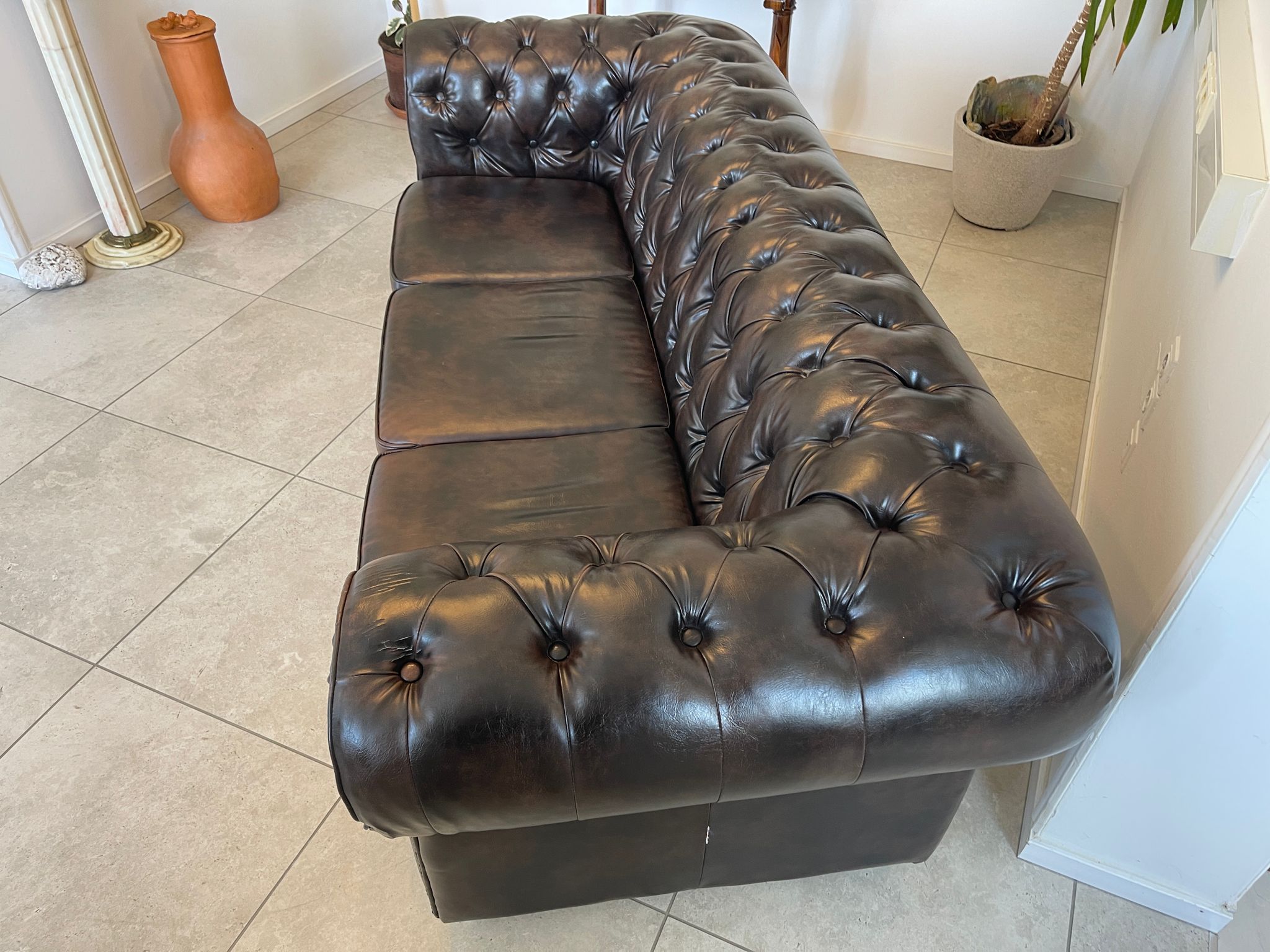 Chesterfield Clubsofa Diwan Couch Antikbraun Zigarrenbraun Traumexemplar G1577-1