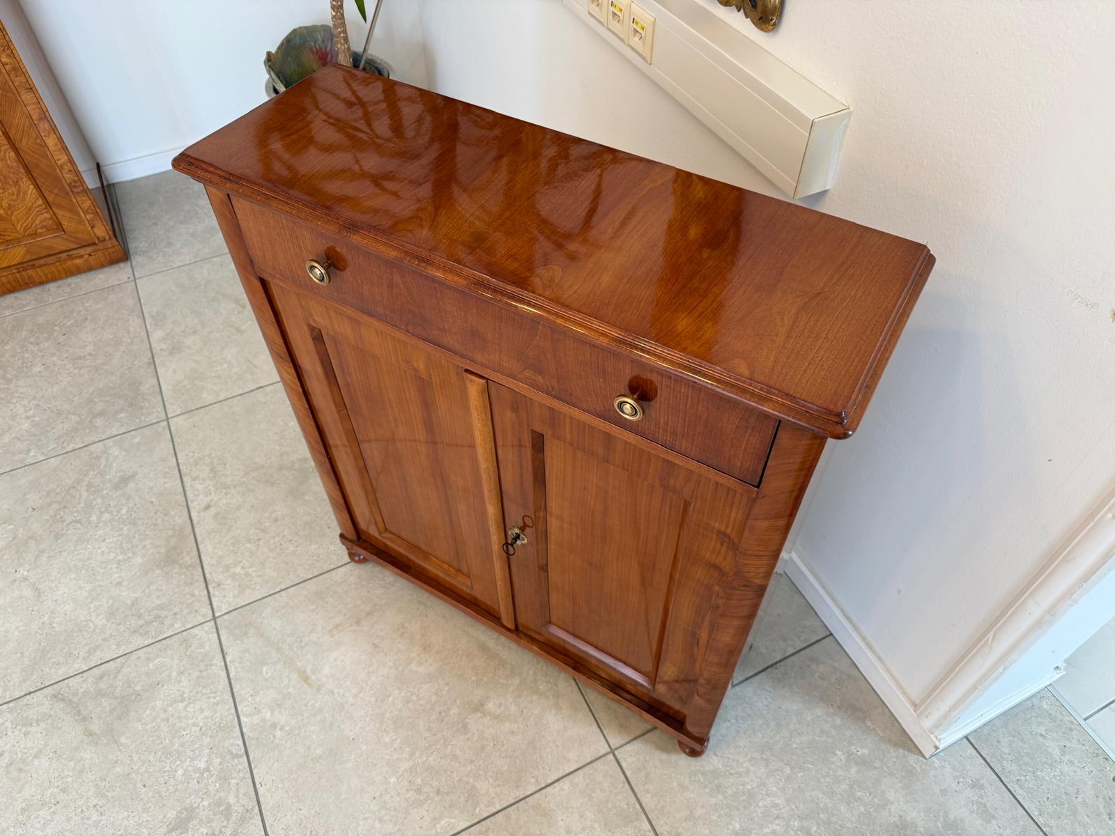 Restauriertes Biedermeier Trumeau Anrichte Kirschholzfurnier Antiquität D1194