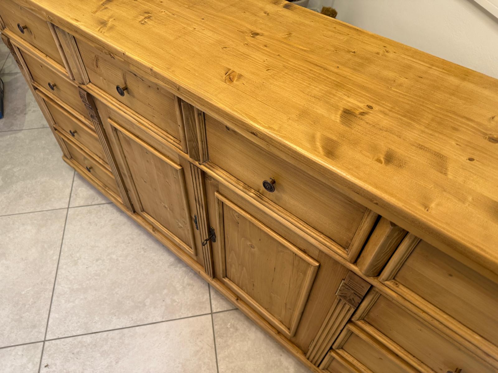 10 Altholz Ladenkommode Ladenschrank Apothekerschrank Weichholz Antik G2319